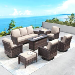 Image 1 of best patio furniture set with fire pit