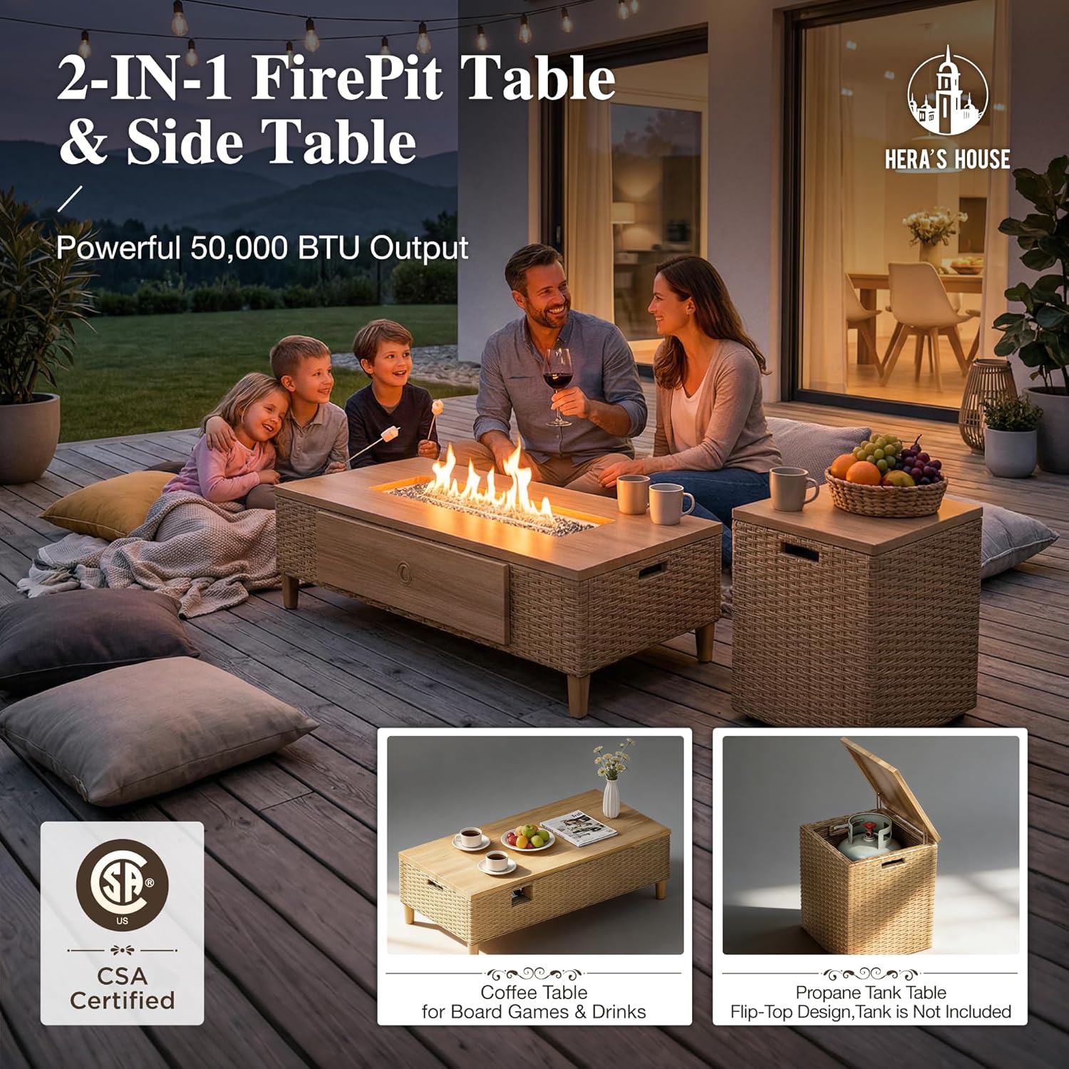 best patio furniture with fire pit,should I buy patio furniture with fire pit,outdoor sectional with fire pit pros cons,HERA'S HOUSE patio set vs alternatives,best outdoor conversation set for deck,modular sectional with fire pit worth buying unboxing and complete package contents
