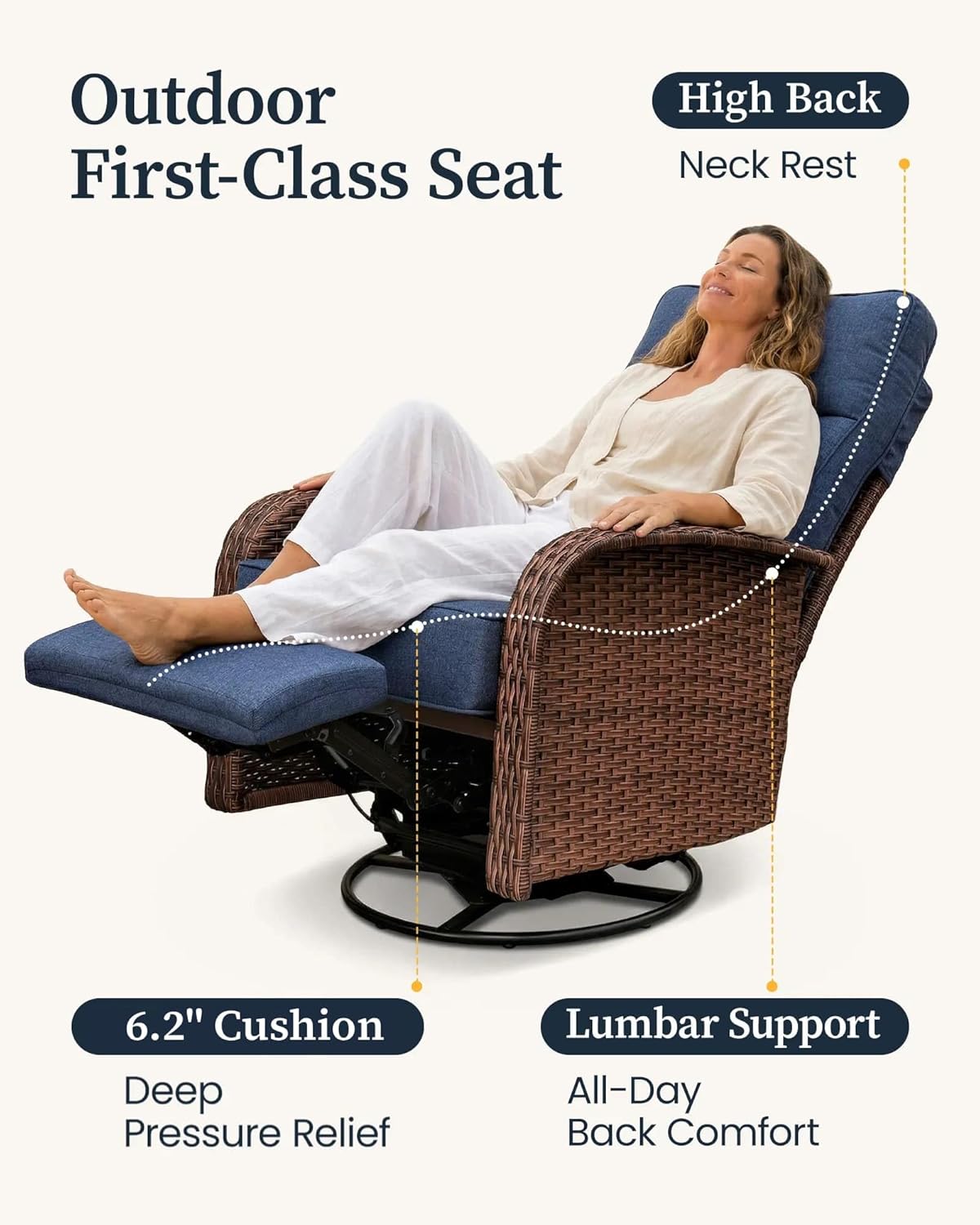 best patio recliner set for outdoor comfort,3-in-1 swivel glider recliner worth buying,high back outdoor recliner pros cons,independent back and footrest adjustment benefits,all-weather wicker recliner durability,comfortable patio chair set for relaxation performance testing and real-world results