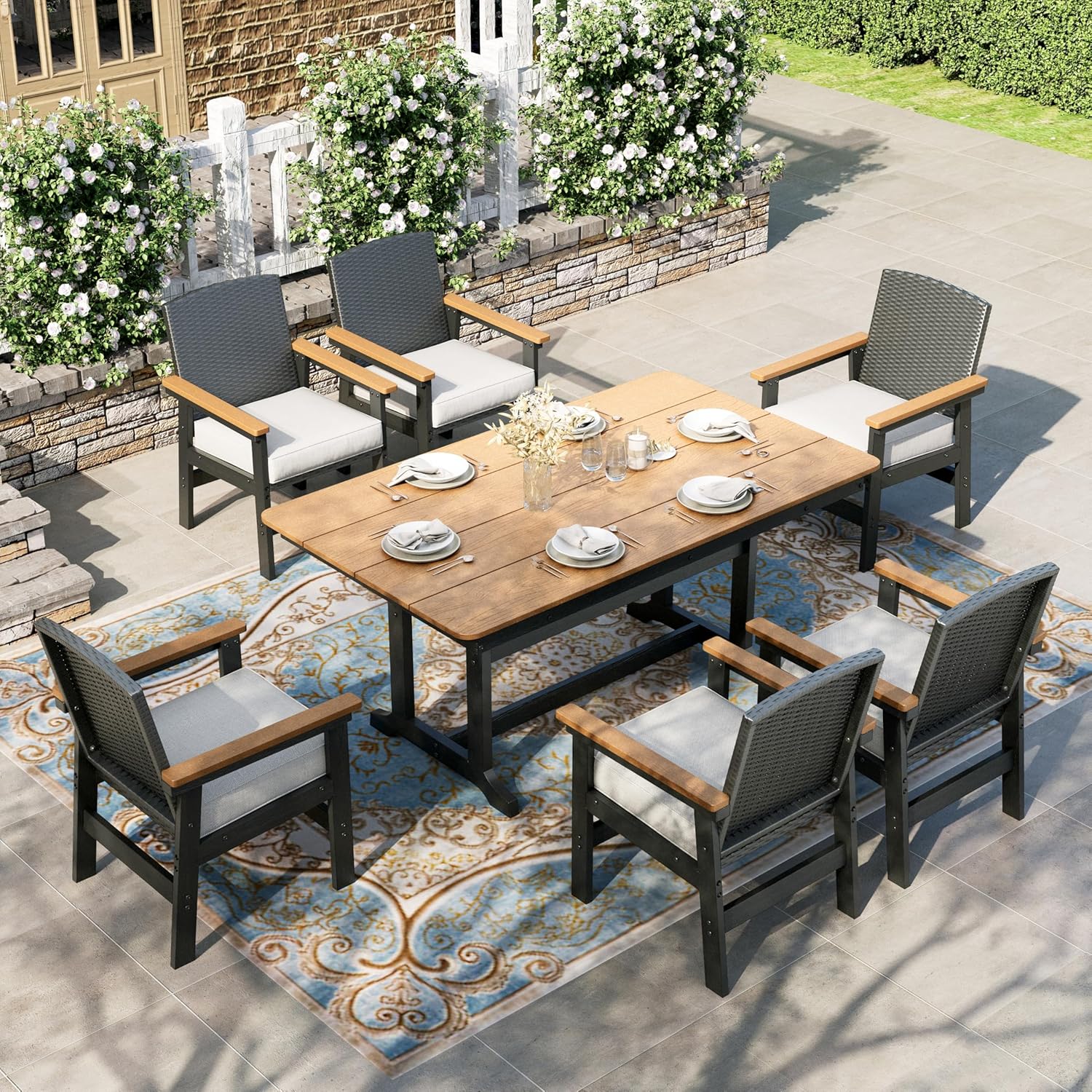 Image 1 of best patio table and chairs set