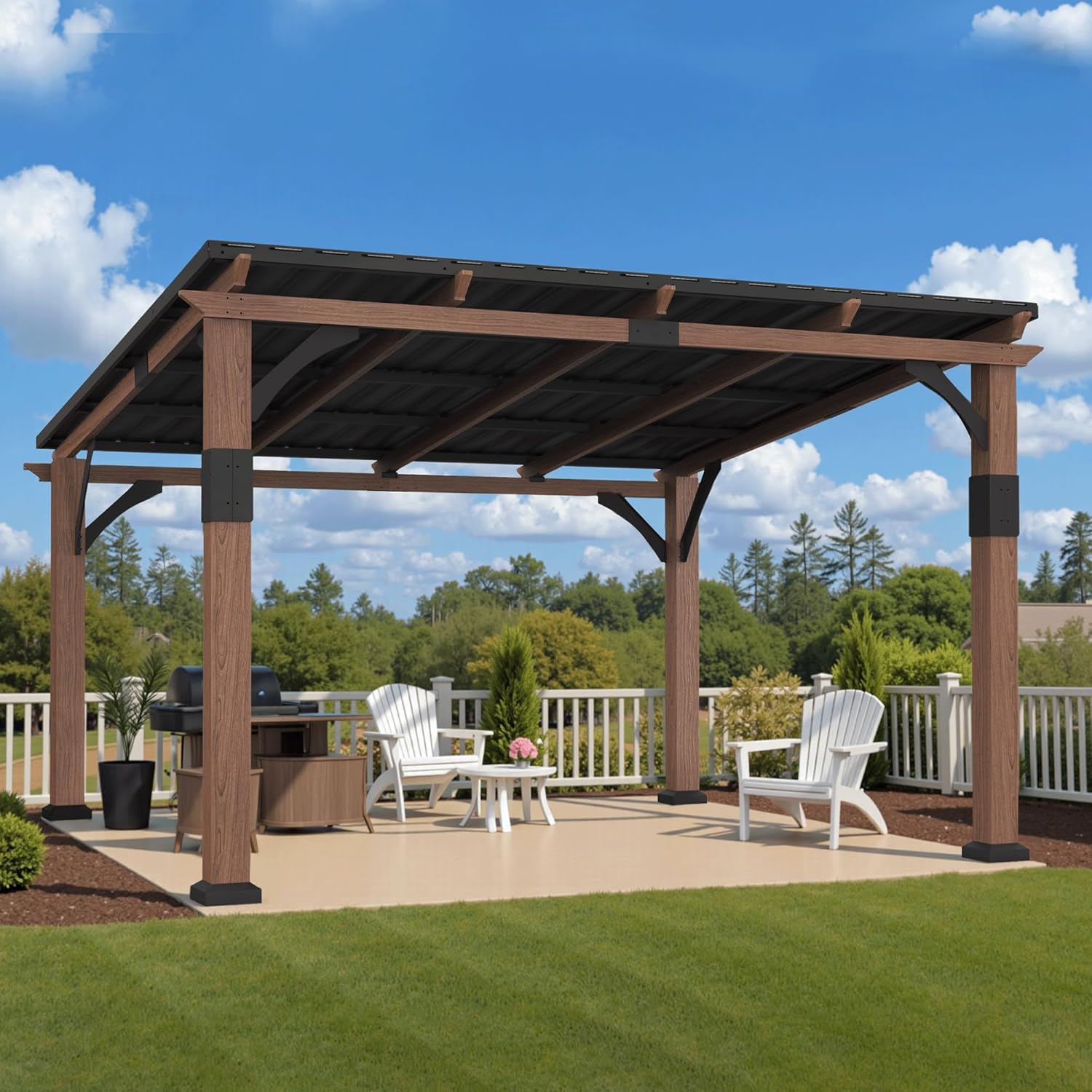 Image 1 of best permanent gazebo for patio