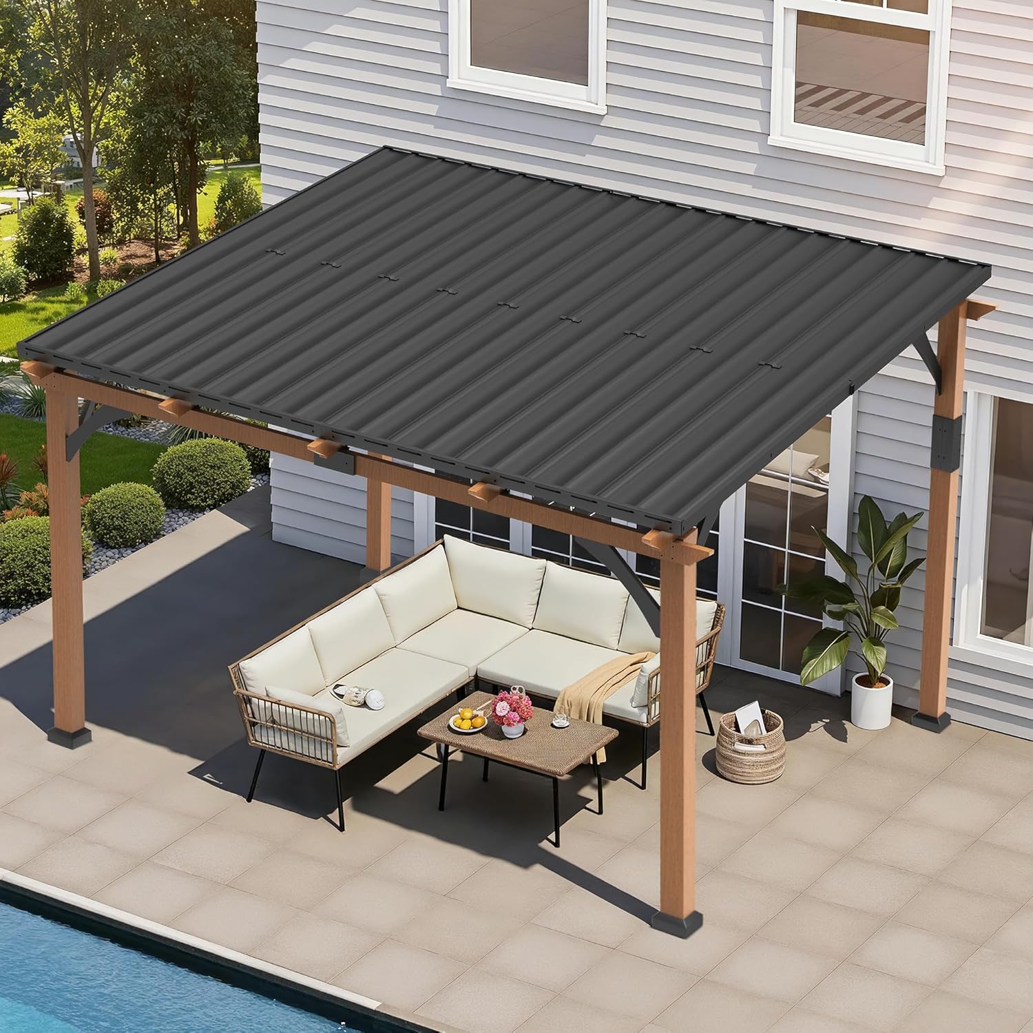 best permanent gazebo for patio,heavy duty aluminum pergola worth buying,Macrout gazebo pros cons,12x14 outdoor gazebo vs hardtop,should I buy a sloped roof gazebo unboxing and complete package contents