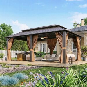 Image 1 of best permanent metal gazebo for patio