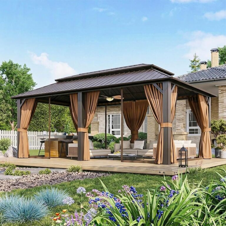 Image 1 of best permanent metal gazebo for patio