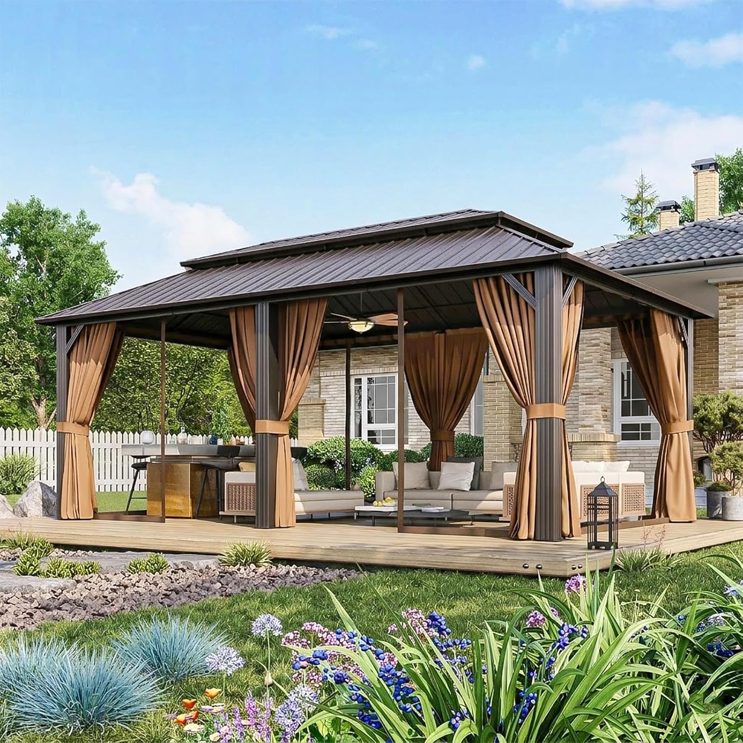 Image 1 of best permanent metal gazebo for patio