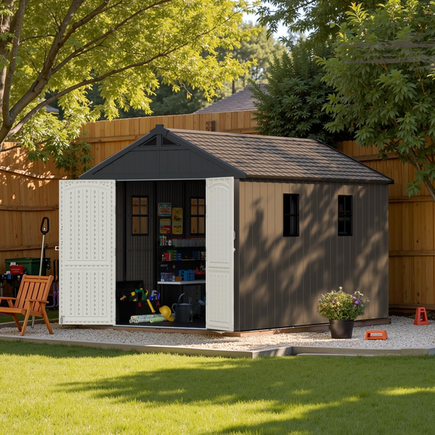 Image 1 of best plastic outdoor storage shed