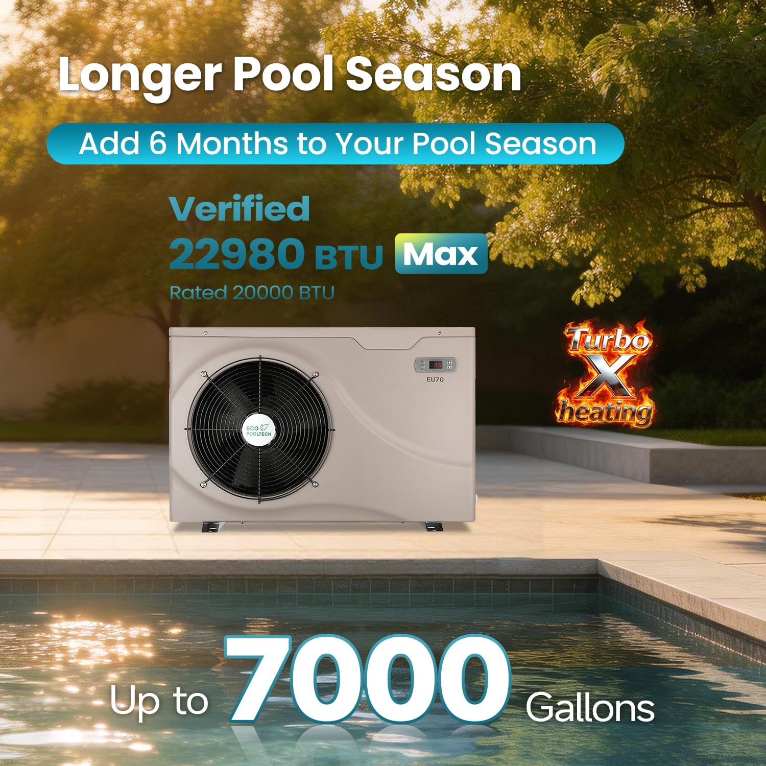 best pool heat pump 7000 gallons,should I buy ECOPOOLTECH pool heat pump,ECOPOOLTECH heat pump pros cons,best electric pool heater for above ground pools,ECOPOOLTECH pool heat pump worth buying,Turbo X pool heater for inground pools unboxing and complete package contents