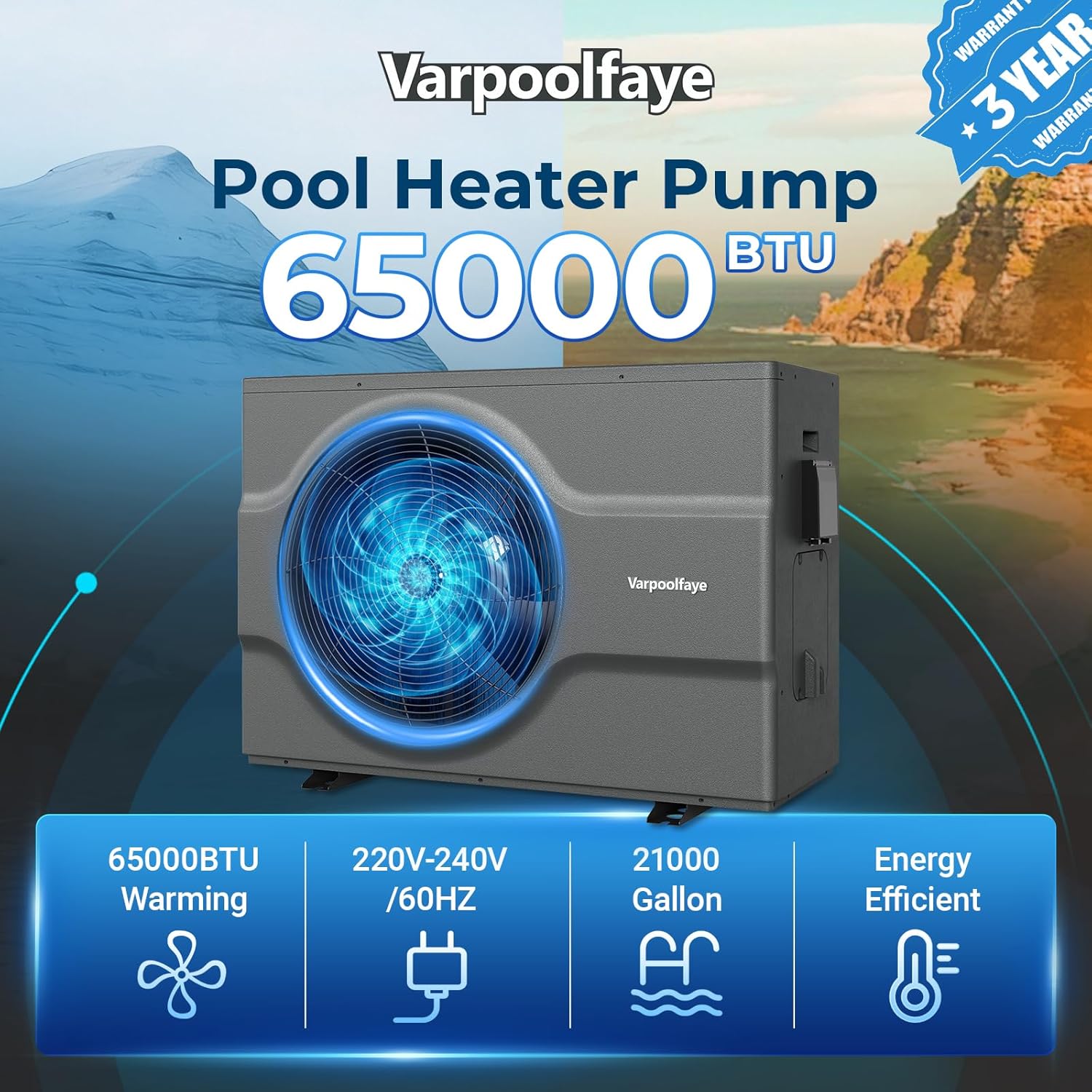 best pool heat pump for above ground pool,should I buy a Varpoolfaye heat pump,pool heat pump pros cons,electric pool heater worth buying,best pool heater for 21000 gallon pool,Varpoolfaye 65000 BTU honest unboxing and complete package contents