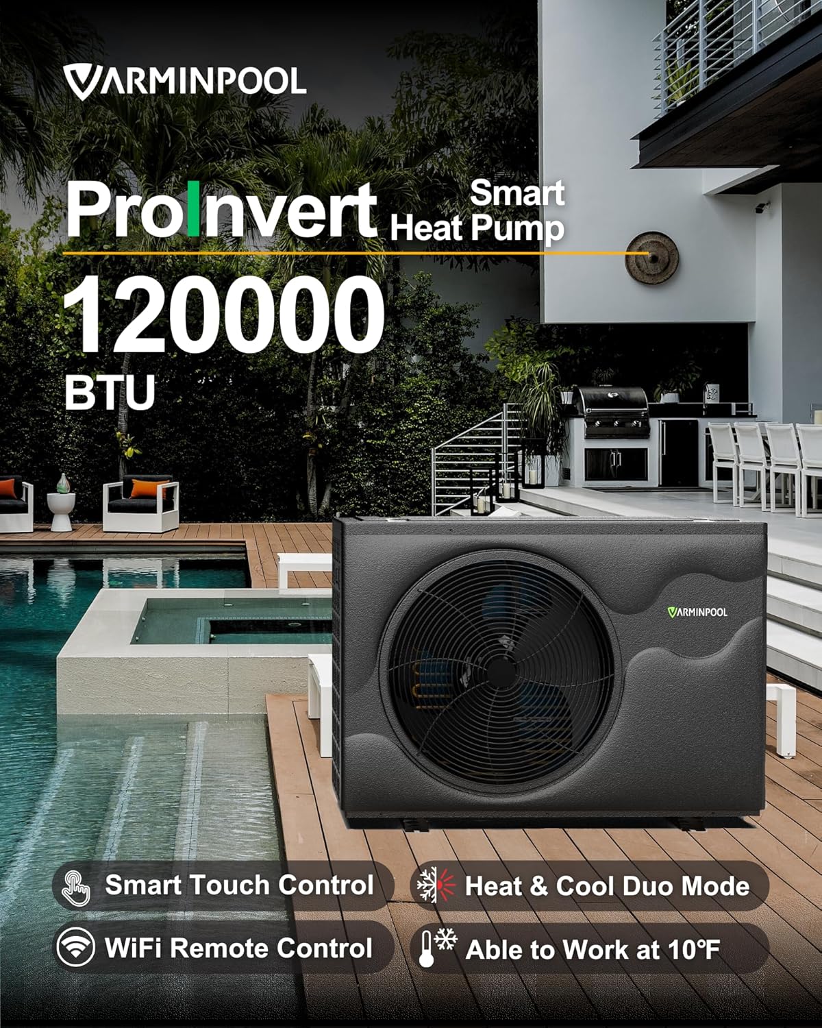 Step-by-step guide for best pool heat pump for commercial,commercial pool heat pump worth buying,VARMINPOOL heat pump pros cons,best heat pump for large pools,should I buy a 120000 BTU heat pump,commercial vs residential pool heater - complete tutorial