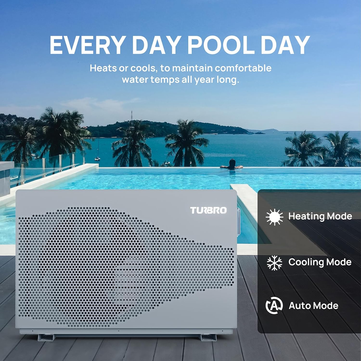 best pool heat pump for inground pools,TURBRO B58V inverter pool heater,should I buy a pool heat pump,pool heat pump pros cons,best energy efficient pool heater,B58V vs gas pool heater unboxing and complete package contents