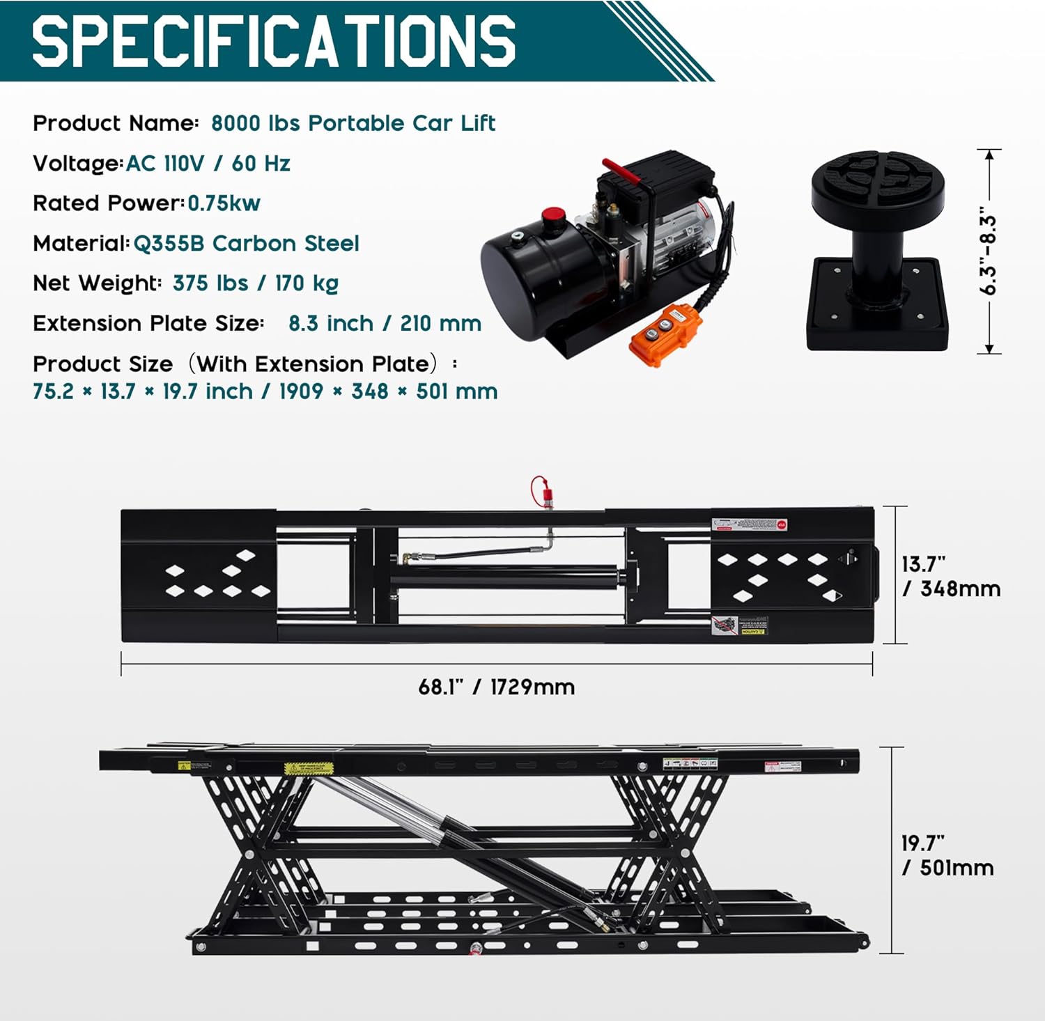 best portable car lift for home garage,should i buy a portable car lift,albott 8000 lb lift vs alternatives,portable car lift pros cons,adjustable car lift worth buying,best car lift for SUVs unboxing and complete package contents