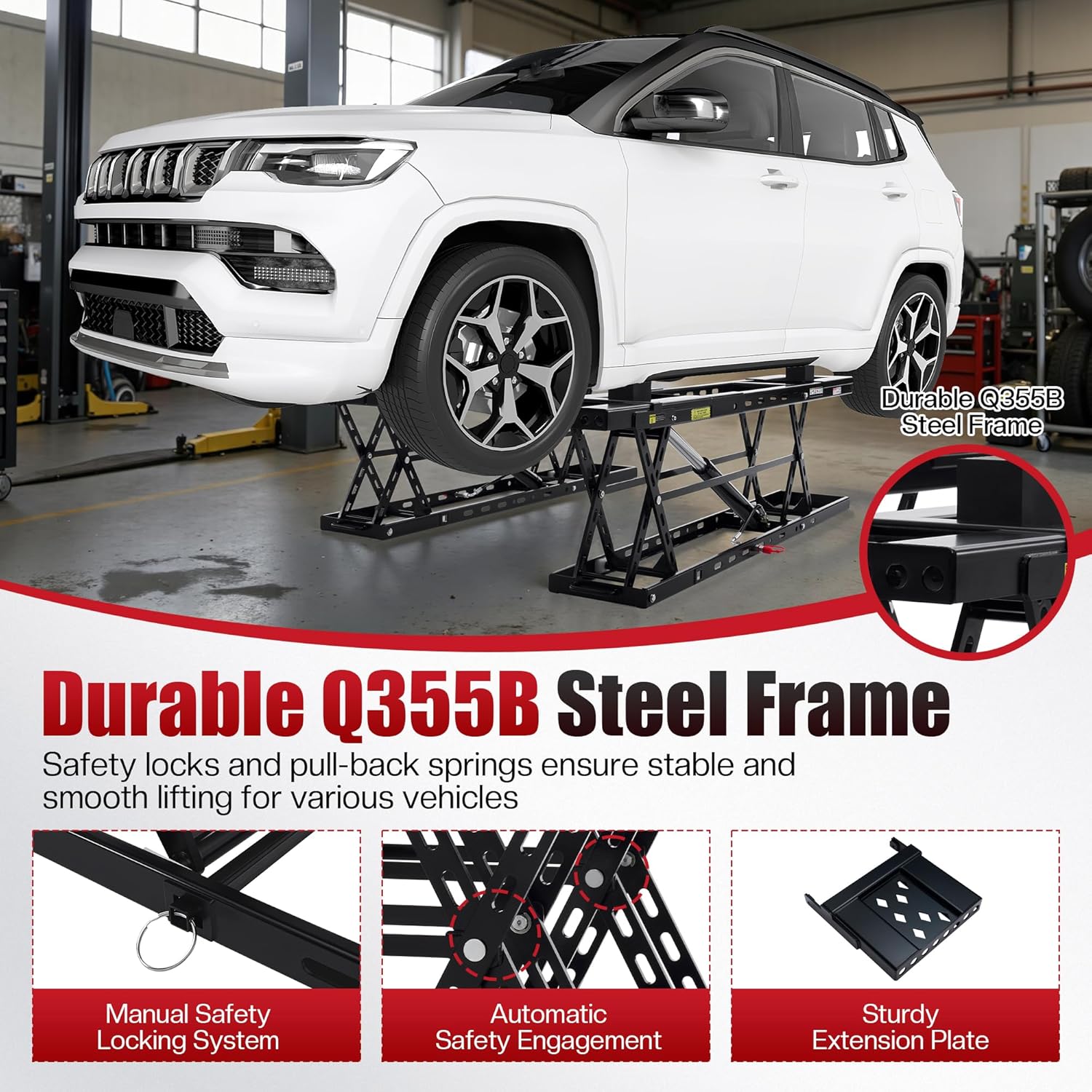 best portable car lift for home garage,low profile car lift for home,hydraulic car lift working height,Specraft 8000 lb lift specs,best car lift for side jobs,portable car lift worth buying performance testing and real-world results