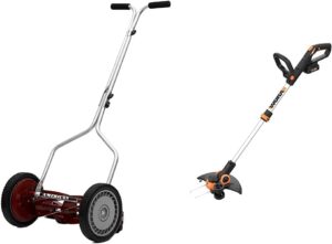 Image 1 of best push reel mower and trimmer combo