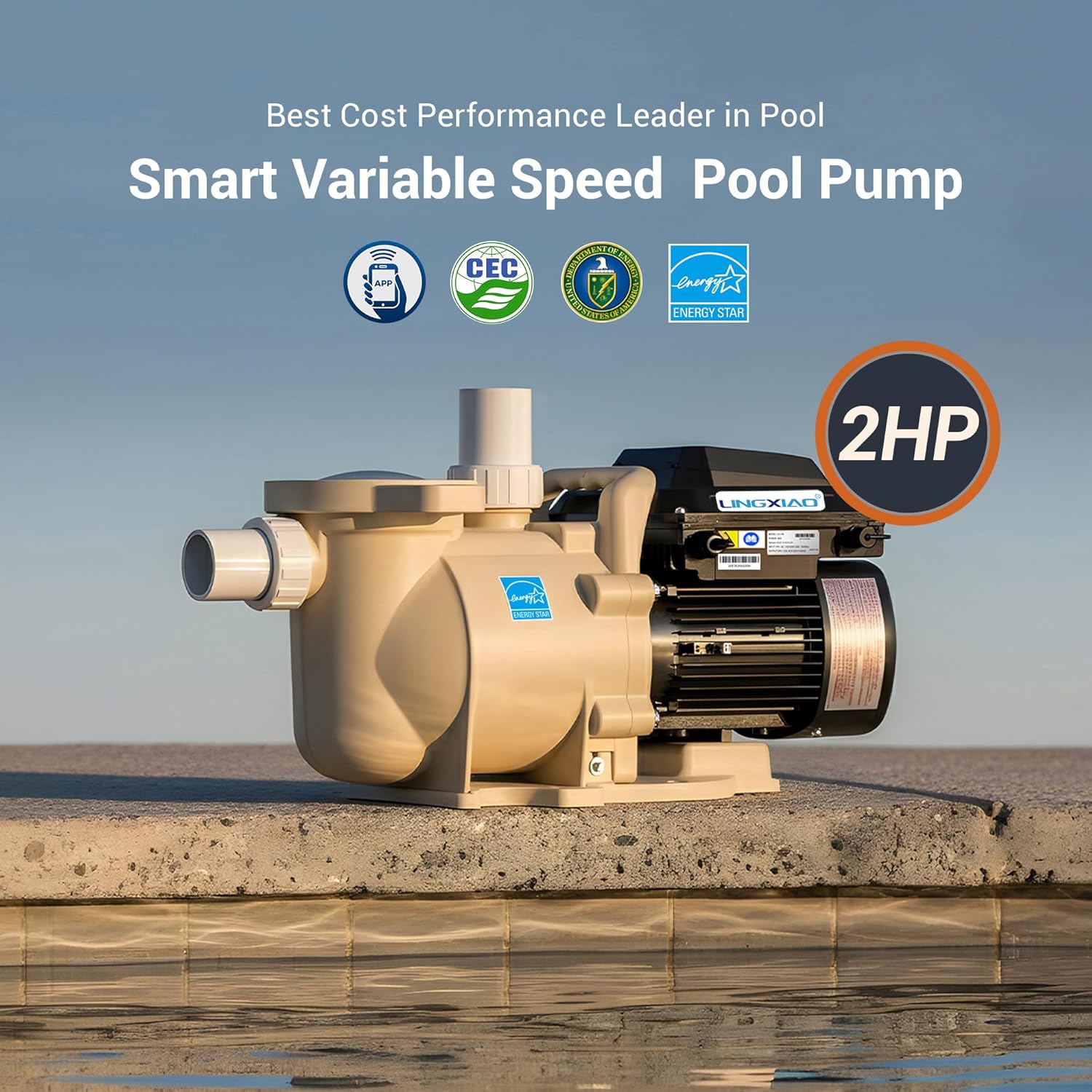 best smart variable speed pool pump,should I buy smart pool pump,LINGXIAO pool pump pros cons,smart variable speed pool pump worth it,energy star pool pump for saltwater pool,pool pump with app control unboxing and complete package contents