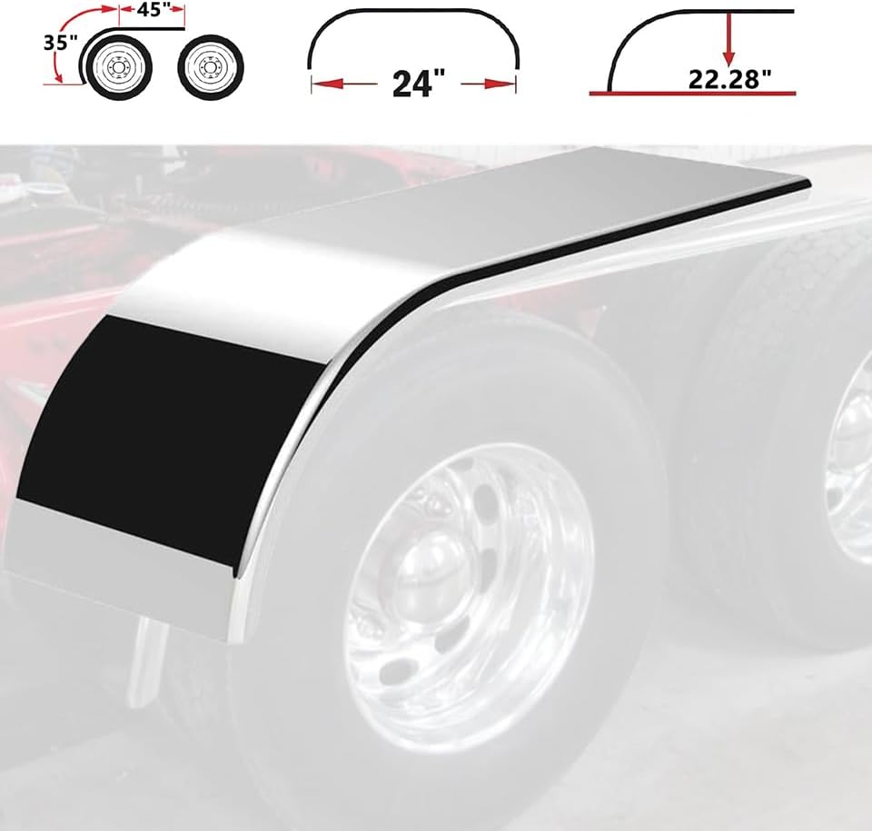 best stainless steel half fenders,half fenders worth buying,stainless steel fenders pros cons,best fenders for semi trucks,D-ETEGNIK fenders honest,80 inch half fenders for trucks unboxing and complete package contents