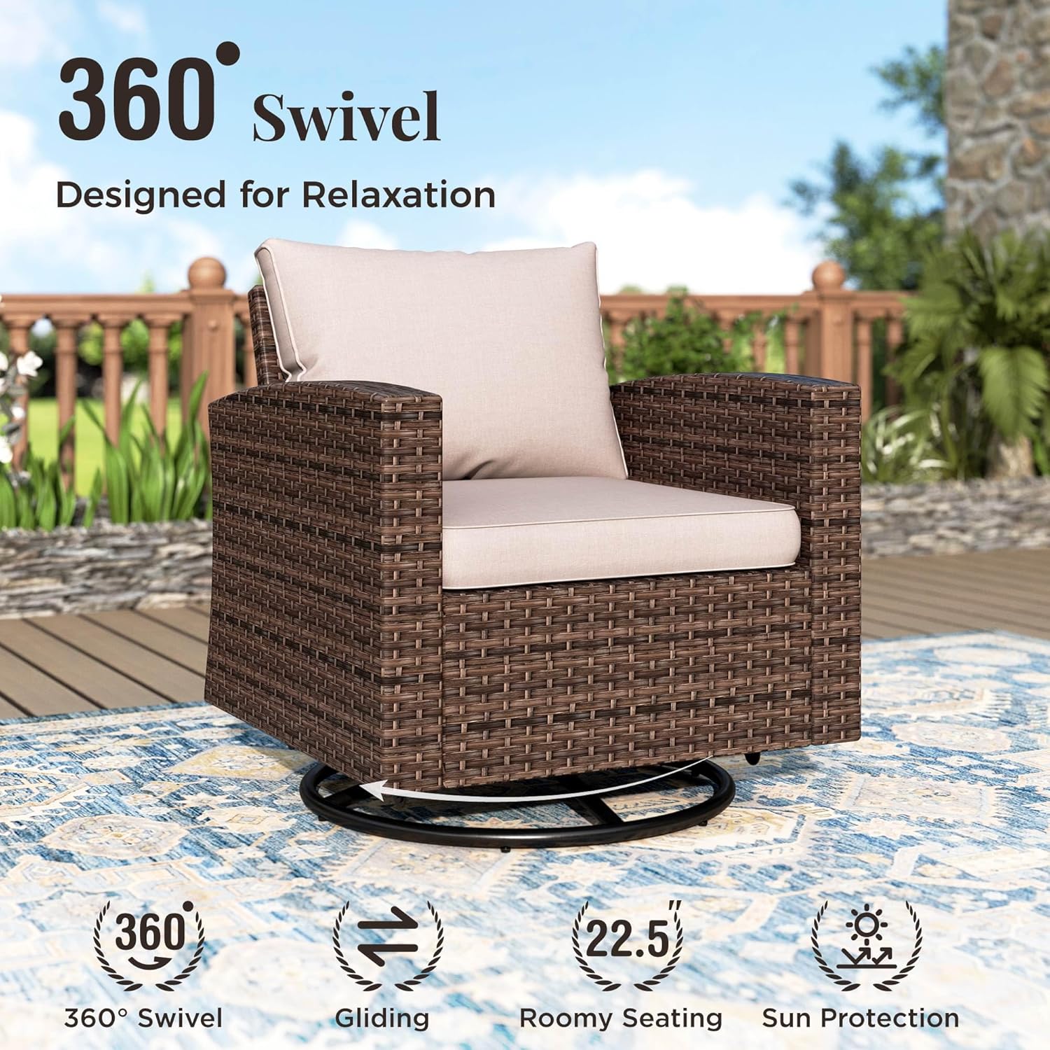 best swivel patio conversation set,swivel glider patio set pros cons,MIXPATIO swivel set worth buying,best patio fire pit table set,outdoor wicker conversation set durable,buy MIXPATIO patio furniture set unboxing and complete package contents
