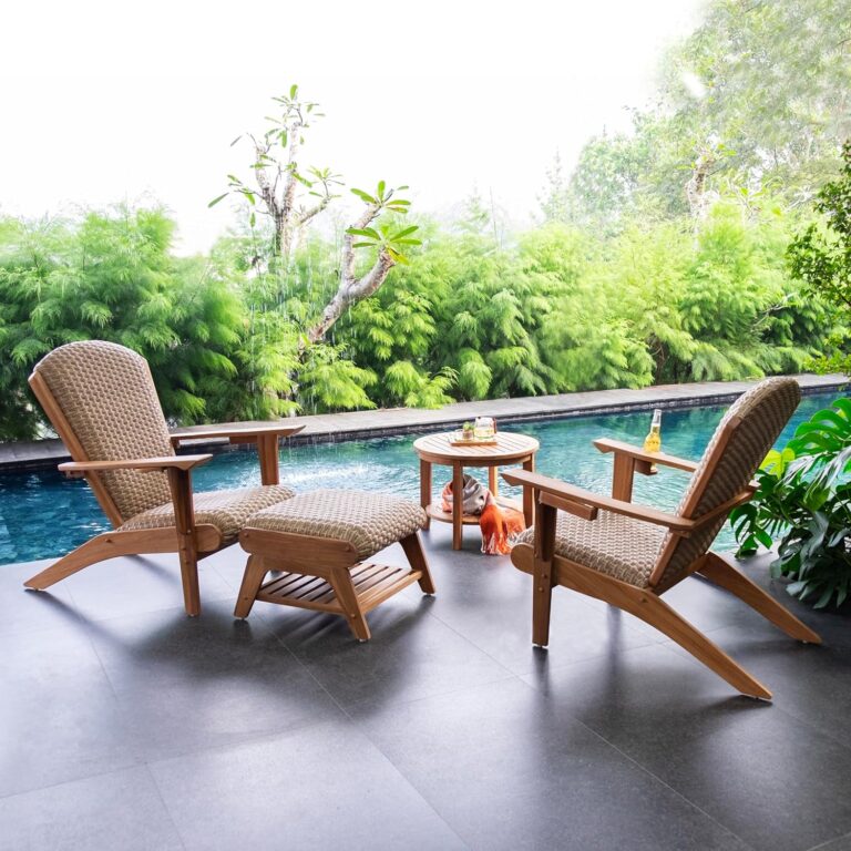 Image 1 of best teak adirondack conversation set