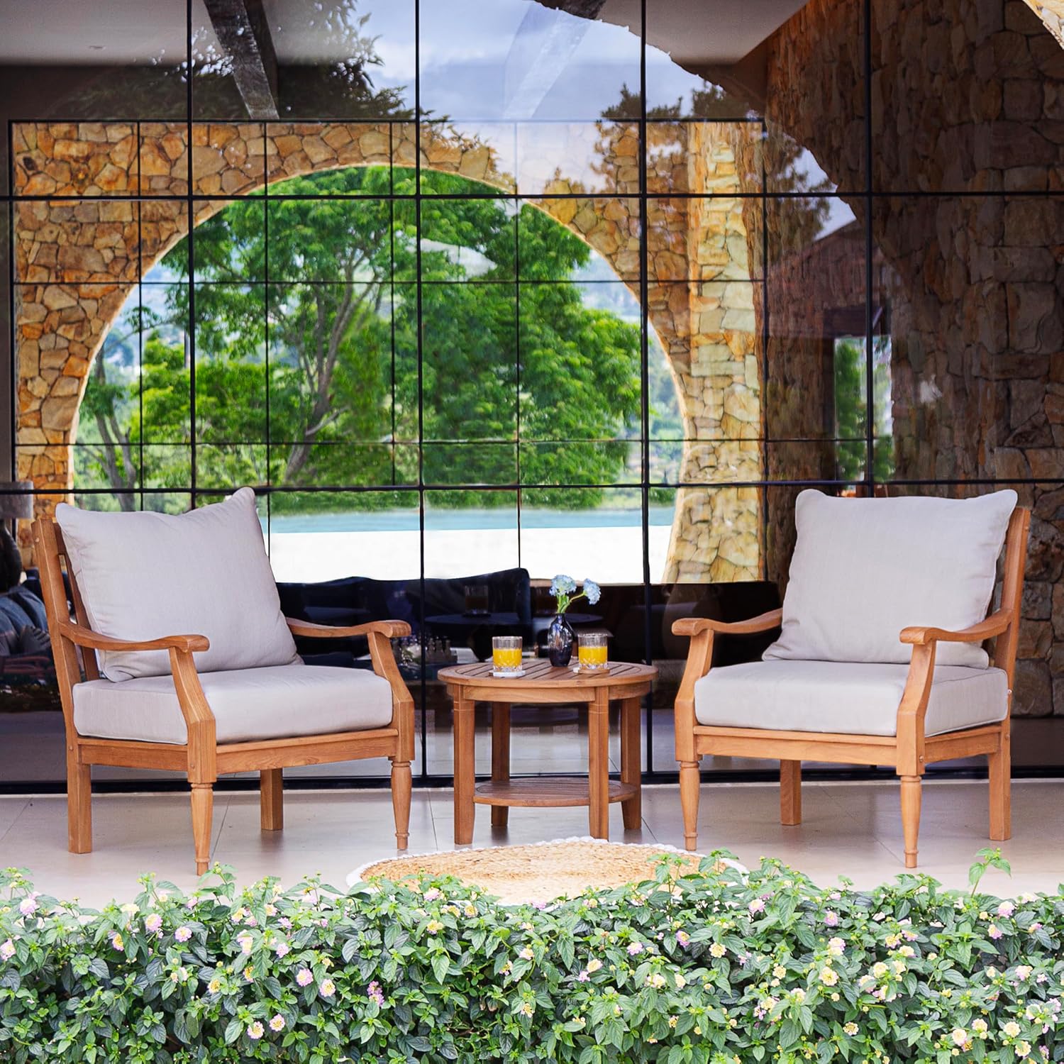 Image 1 of best teak patio bistro set