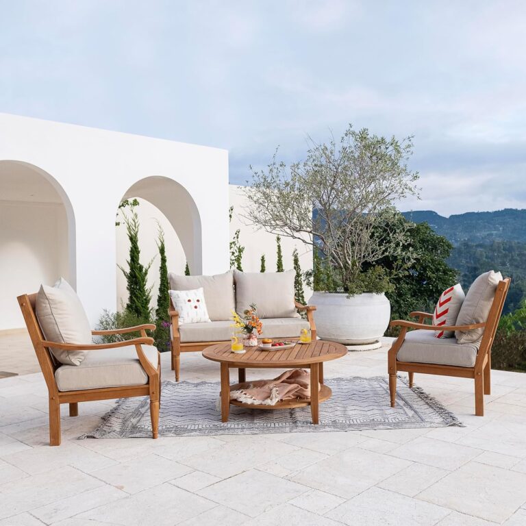 Image 1 of best teak patio conversation set