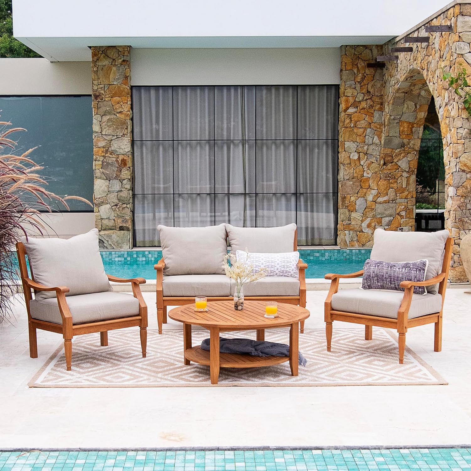 best teak patio conversation set,teak patio set worth buying,Cambridge Casual Venice set pros cons,best outdoor conversation set for patio,should I buy a teak conversation set,teak vs other outdoor furniture materials unboxing and complete package contents