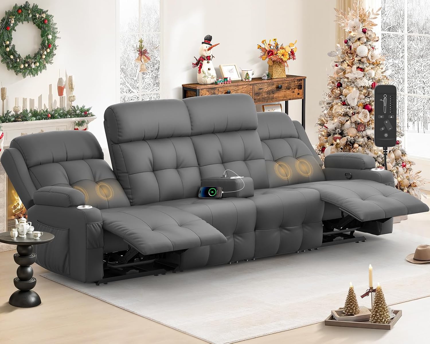 Image 1 of best wall hugger reclining sofa