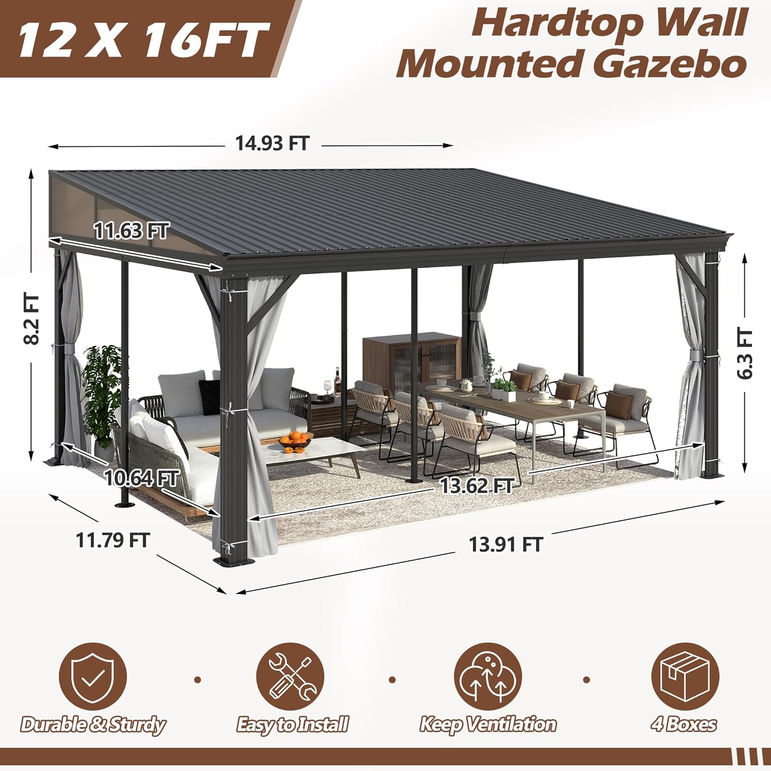 best wall mounted gazebo,should I buy a wall mounted gazebo,wall mounted gazebo vs freestanding,wall mounted gazebo pros cons,wall mounted gazebo worth buying,best gazebo for car parking unboxing and complete package contents
