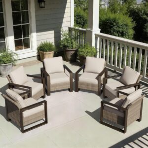 Image 1 of best wicker patio chairs set