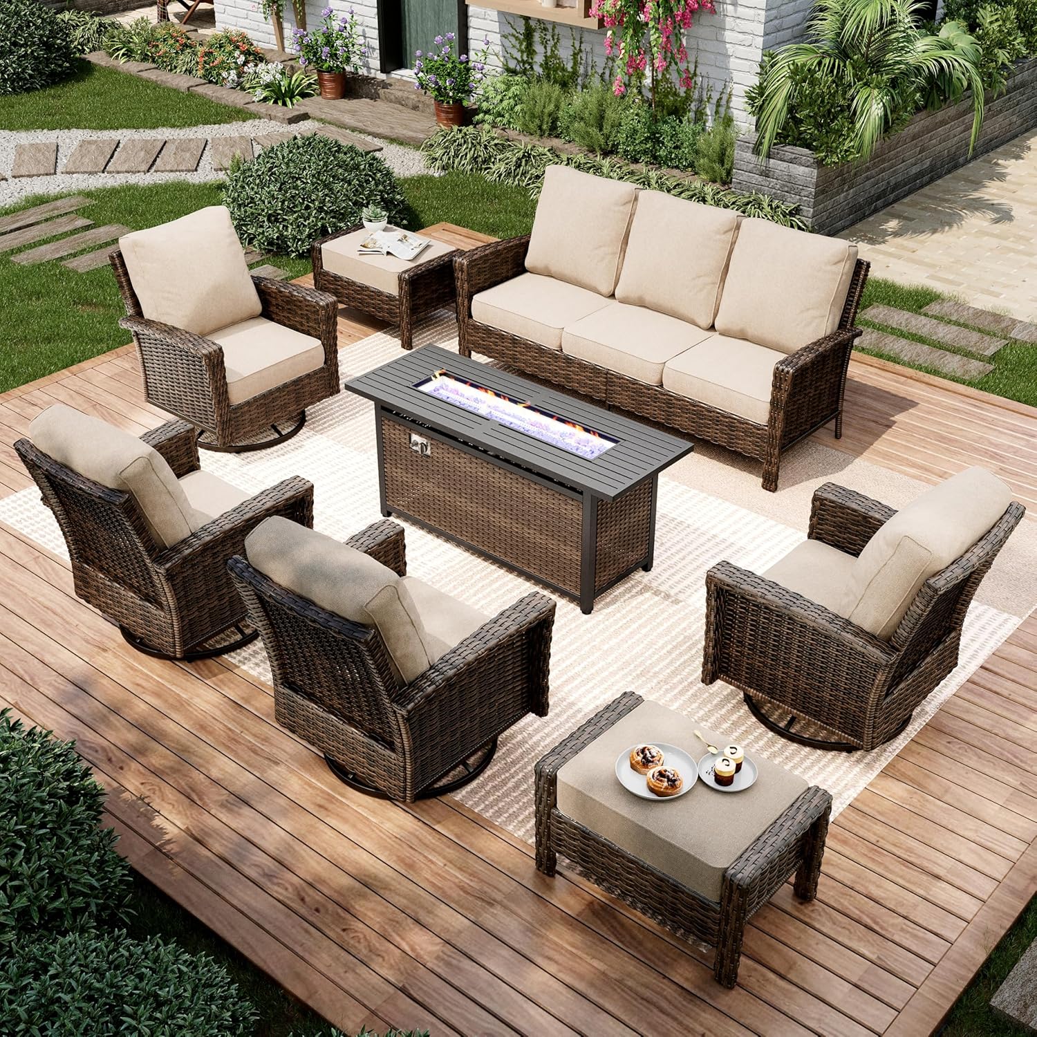 Image 1 of best wicker patio furniture set