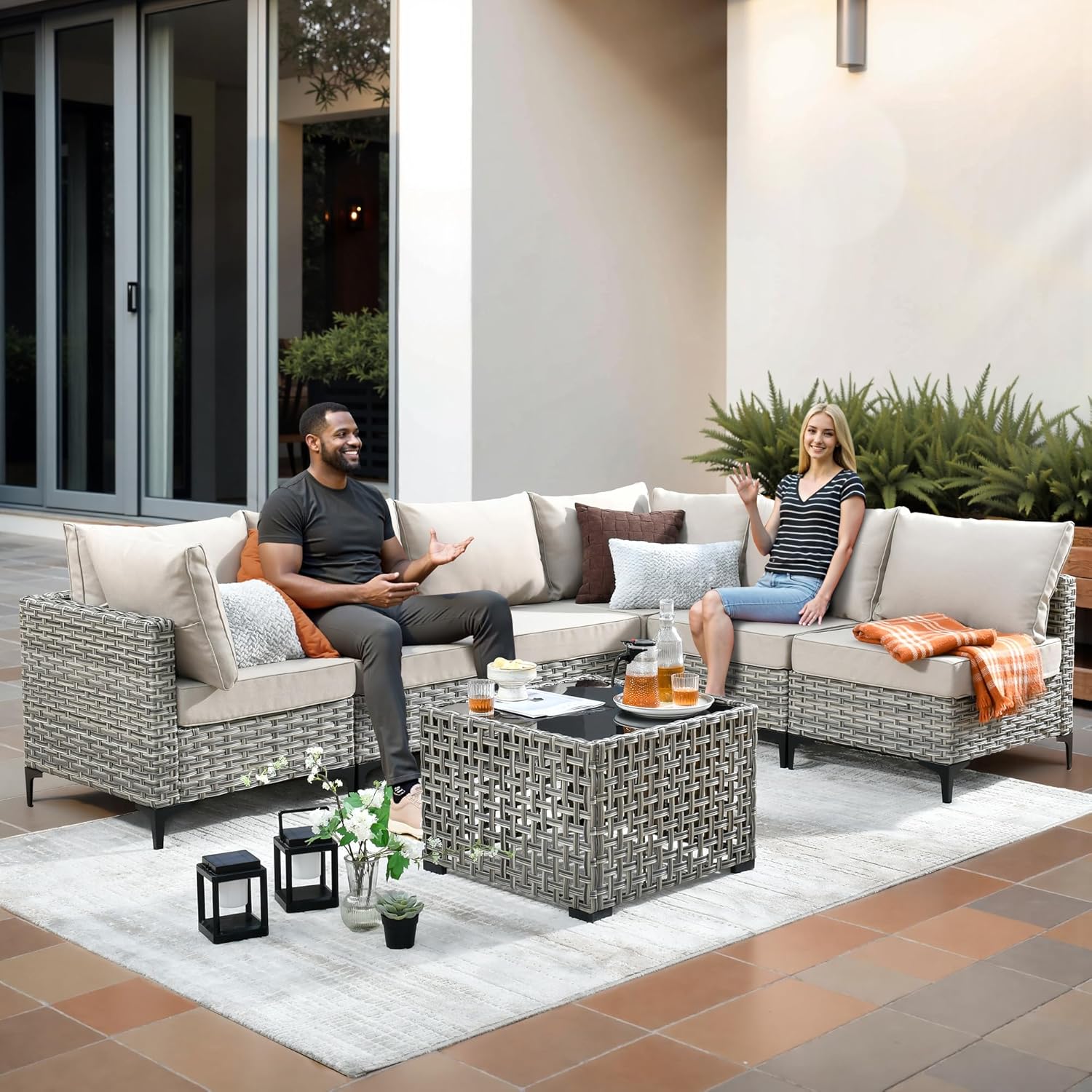 Step-by-step guide for best wicker patio set with fire pit,should I buy outdoor sectional with fire pit,wicker patio set pros cons,best outdoor furniture for warmth,CAODOC L-shaped sectional worth it,patio set with swivel rockers - complete tutorial