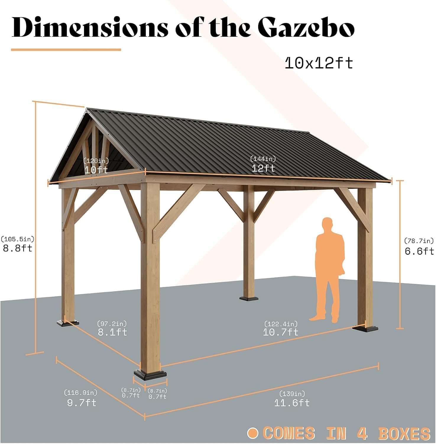 best wood gazebo for patio, hardtop pergola vs wood gazebo, LUXOAK gazebo pros cons, should I buy a wood gazebo, wood gazebo worth buying, best outdoor gazebo for garden unboxing and complete package contents