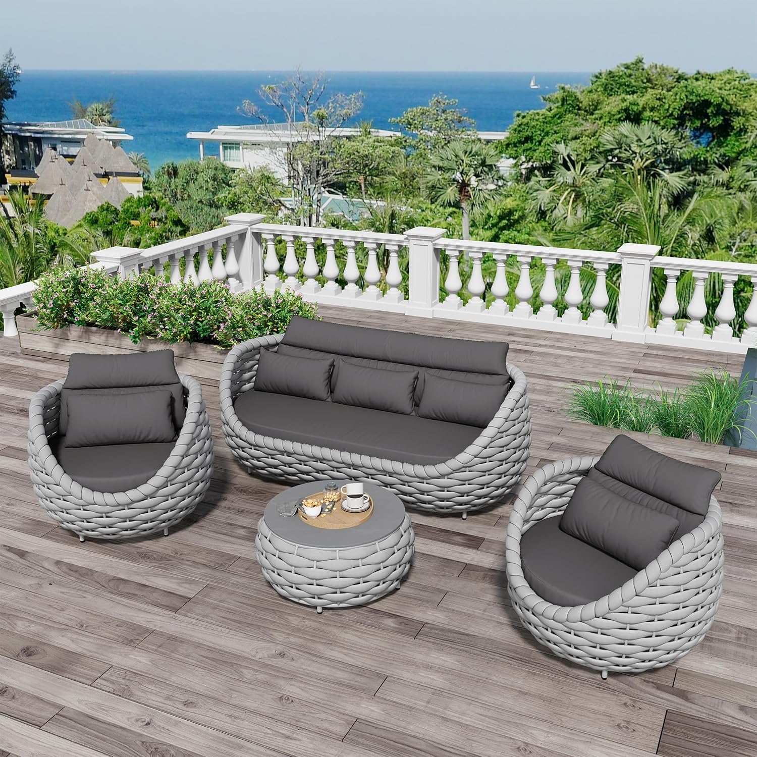 Image 1 of best woven rope patio furniture set