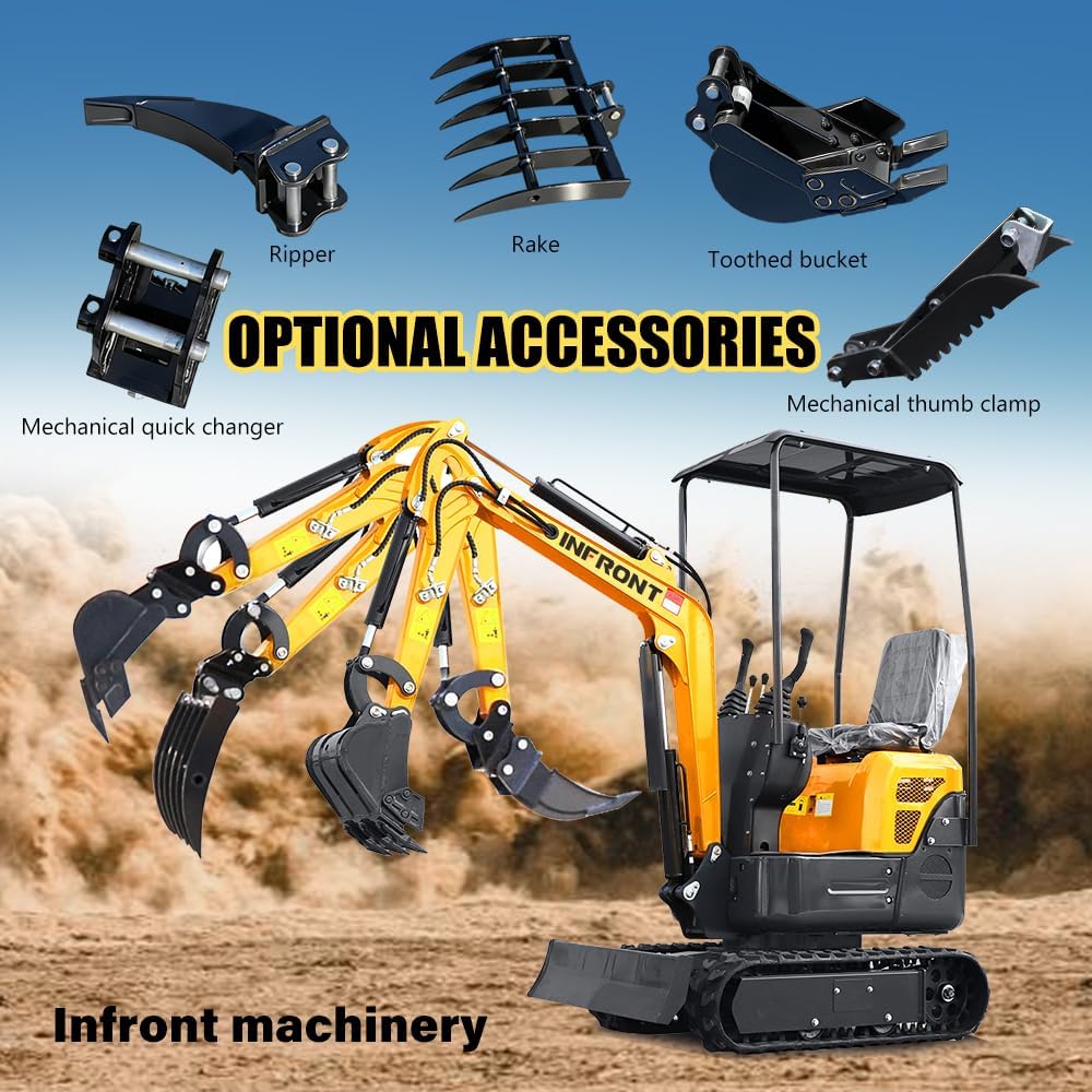 buy 1.2 ton mini excavator,1.2 ton mini excavator worth it,best mini excavator for tight spaces,1.2 ton excavator pros cons,INFRONT mini excavator honest,should I buy a 1.2 ton excavator unboxing and complete package contents