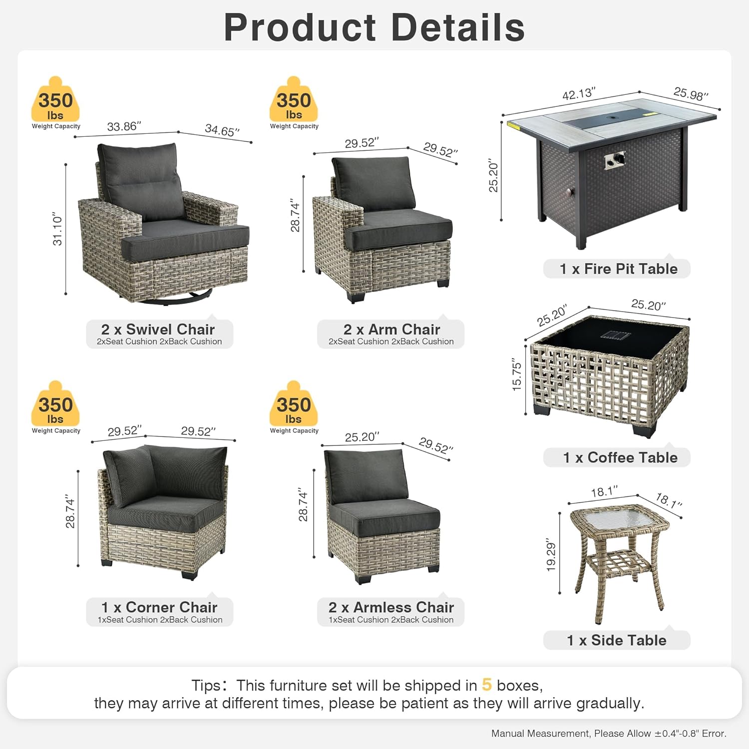 buy 10 piece patio set with fire pit,best outdoor furniture set with fire pit,10 piece wicker conversation set pros cons,swivel rocking patio chairs worth buying,patio sectional set vs modular furniture,best patio set for outdoor entertaining unboxing and complete package contents