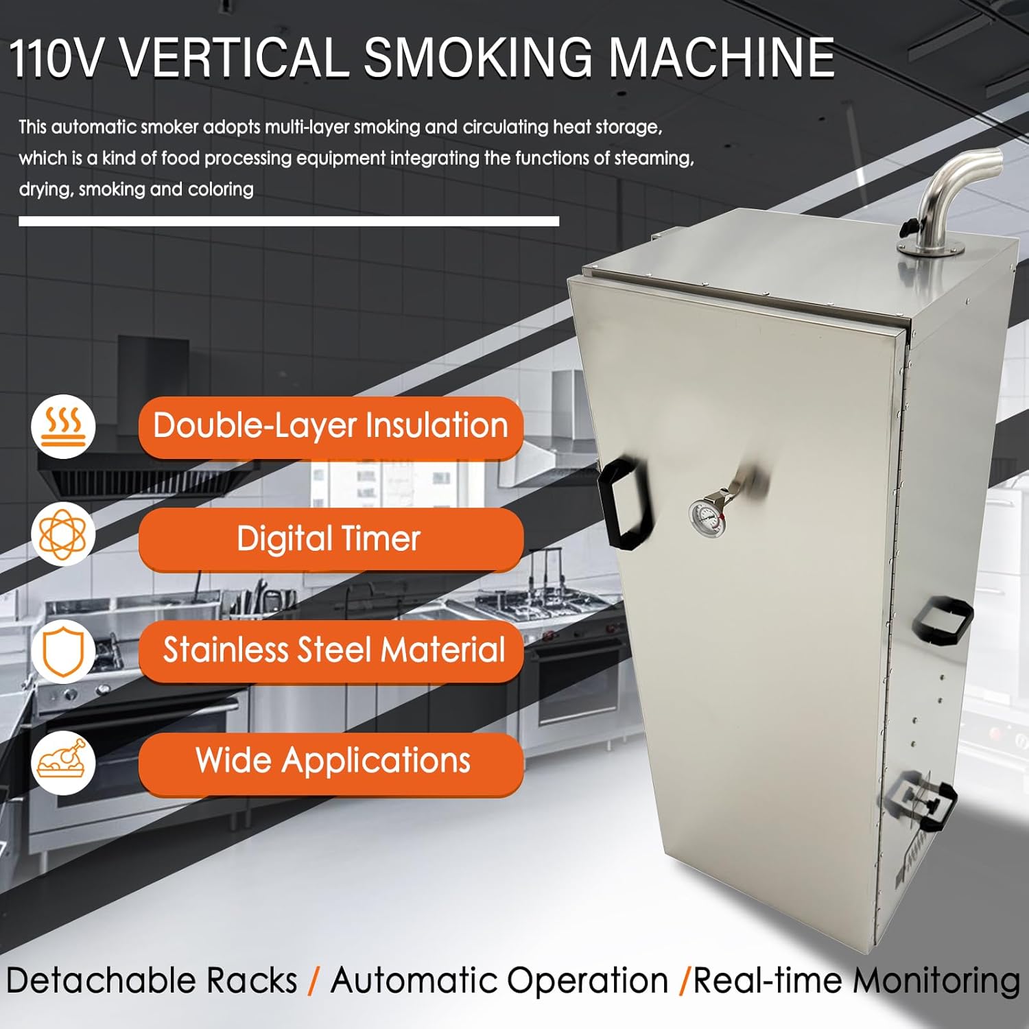 buy 1100W commercial smoker,should I buy a stainless steel smoker,1100W smoker vs electric smoker,commercial smoker pros and cons,best vertical smoker for restaurant,1100W smoker worth buying unboxing and complete package contents