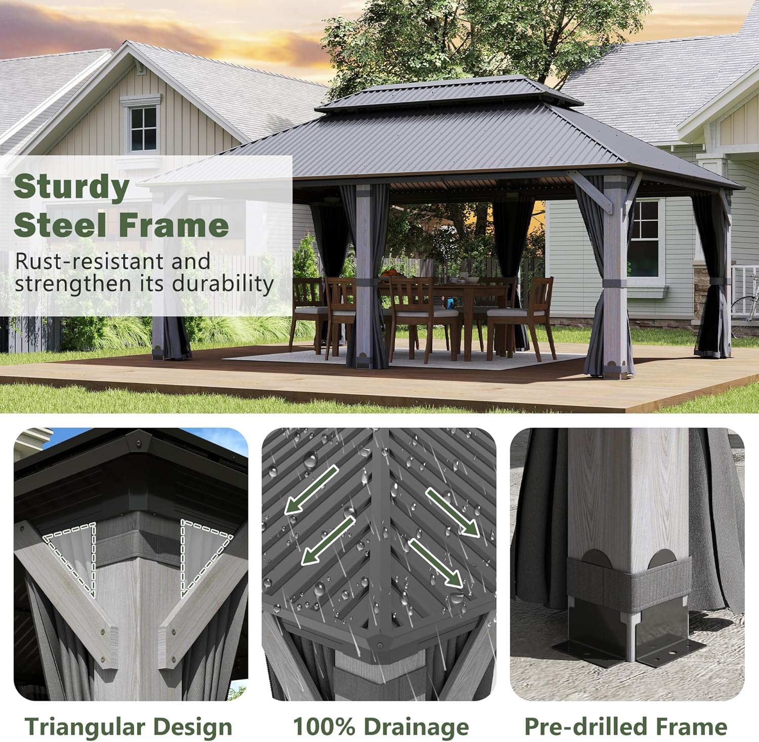 buy 12x20 hardtop wood gazebo,best large wood gazebo for patio,12x20 gazebo pros cons,hardtop wood gazebo worth buying,cedar wood gazebo vs metal,double roof gazebo for entertainment performance testing and real-world results