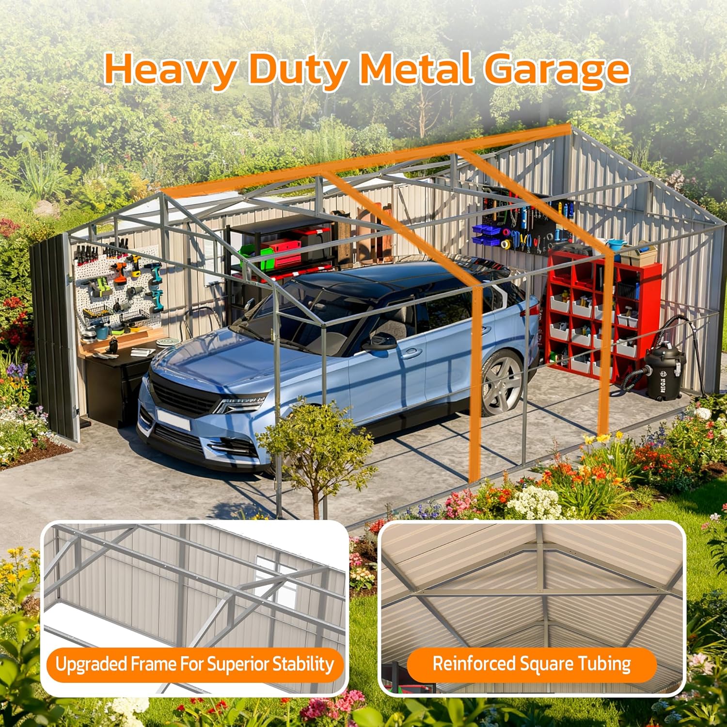 buy 12x20 metal garage shed,heavy duty metal garage shed worth it,12x20 metal shed vs wooden,best outdoor storage building for car,large steel carport for vehicle storage pros cons,should I buy a metal storage shed performance testing and real-world results