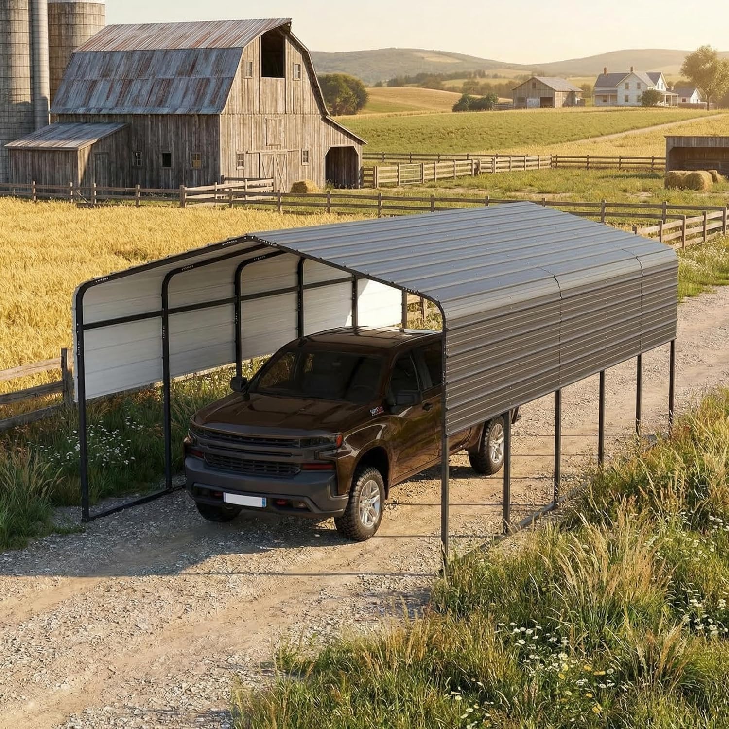 buy 13x26 galvanized metal carport,best carport for trucks and boats,heavy duty steel carport pros cons,13x26 carport vs storage shed,should I buy a metal carport,outdoor car canopy worth buying unboxing and complete package contents