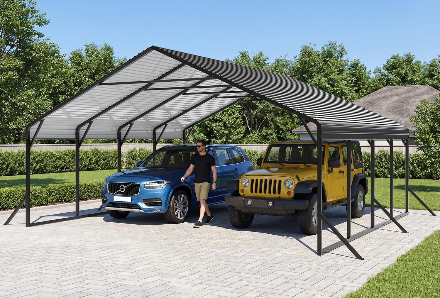 Image 1 of buy 20x20 metal carport