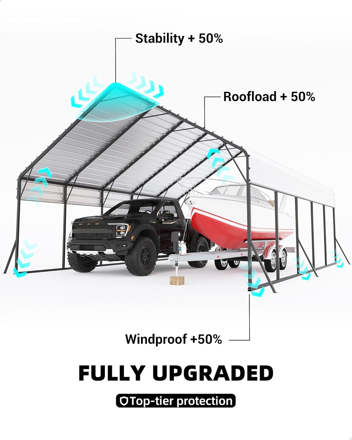 buy 20x25 metal carport unboxing showing all panels frames and hardware components
