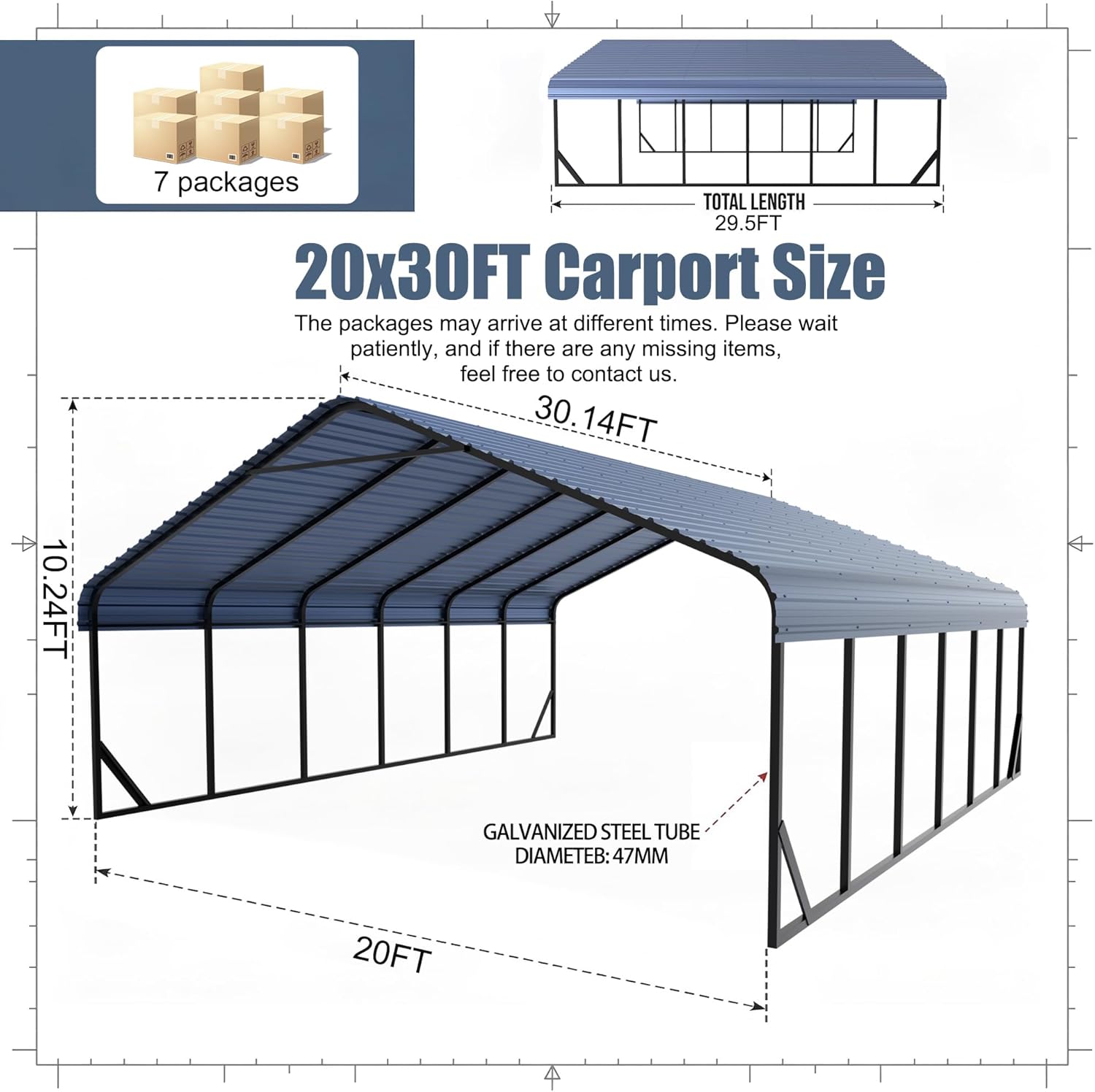 buy 20x30 metal carport heavy duty,20x30 carport snow load capacity,heavy duty carport vs garage,20x30 metal carport pros cons,best carport for trucks and boats,galvanized steel carport worth buying unboxing and complete package contents