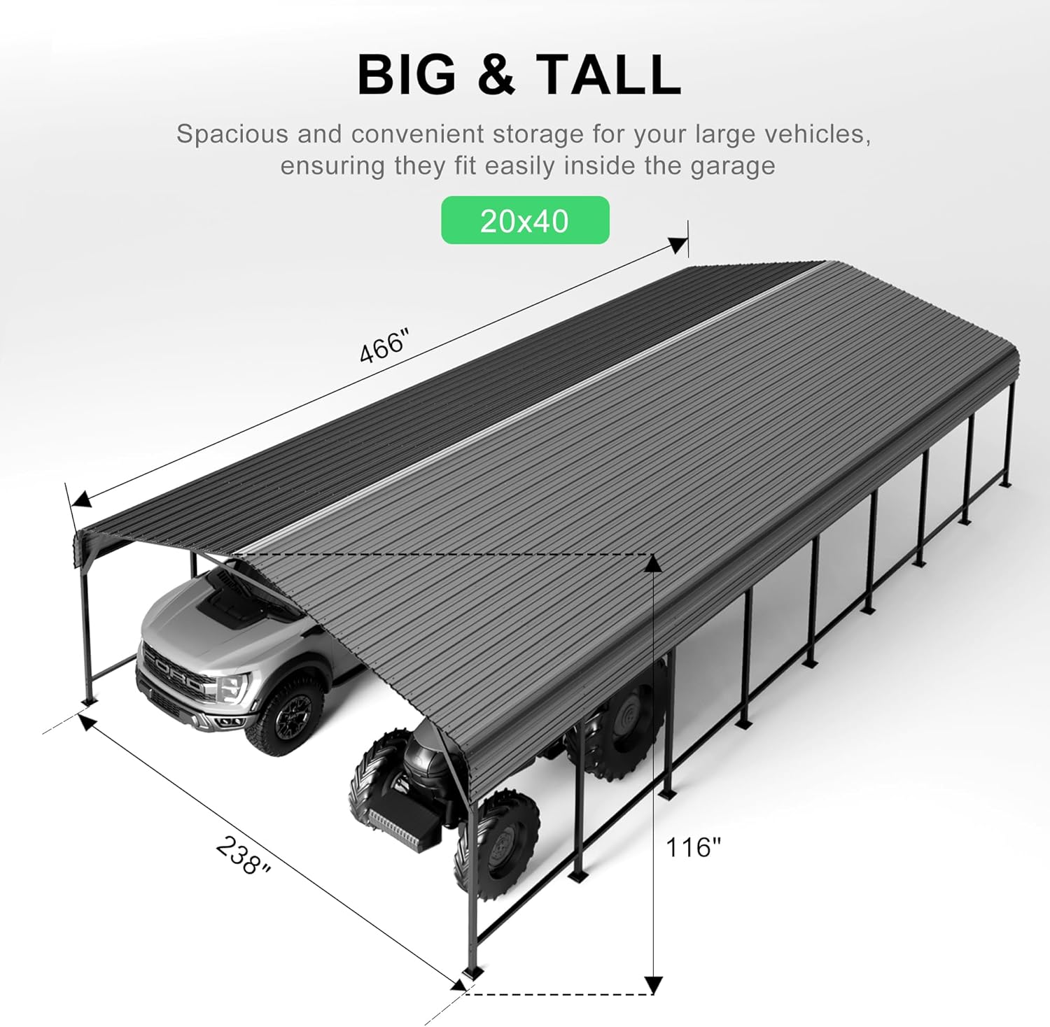 buy 20x40 metal carport,should I buy a 20x40 carport,20x40 carport pros cons,best 20x40 metal carport for trucks,PABIMIA carport vs alternatives,heavy duty carport worth buying unboxing and complete package contents
