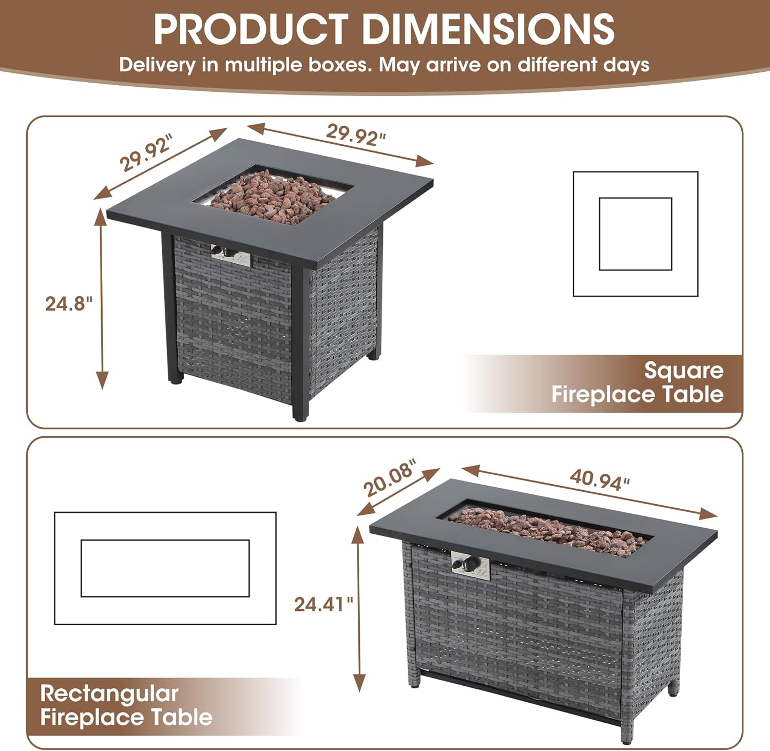 buy 6 piece patio furniture set with fire pit,best outdoor conversation set for deck,grey wicker fire pit table set pros cons,should I buy a swivel rocker patio set,Domvaranique 6 piece furniture set worth it,all-weather wicker seating with 60,000 BTU fire pit unboxing and complete package contents