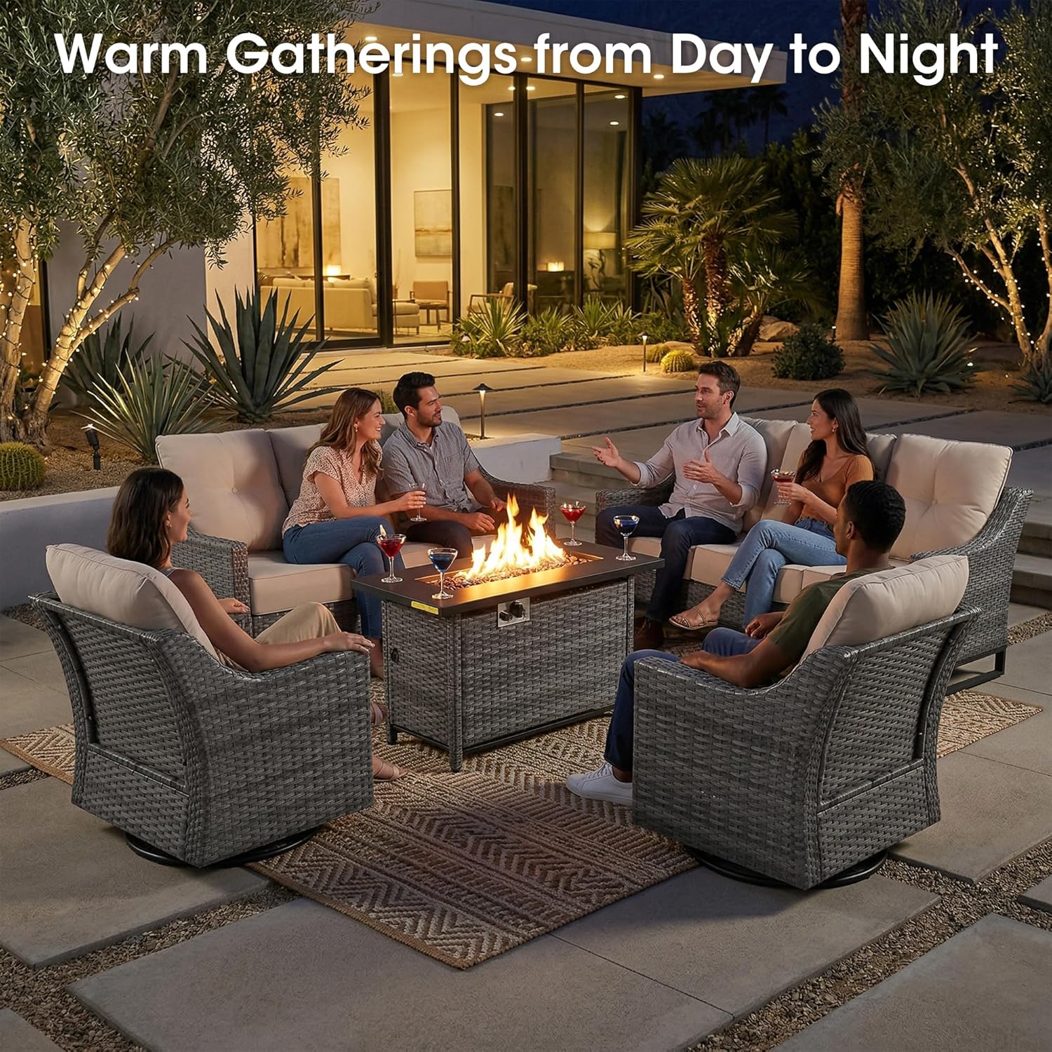 Step-by-step guide for buy 6 piece patio furniture set with fire pit,best outdoor conversation set for deck,grey wicker fire pit table set pros cons,should I buy a swivel rocker patio set,Domvaranique 6 piece furniture set worth it,all-weather wicker seating with 60,000 BTU fire pit - complete tutorial