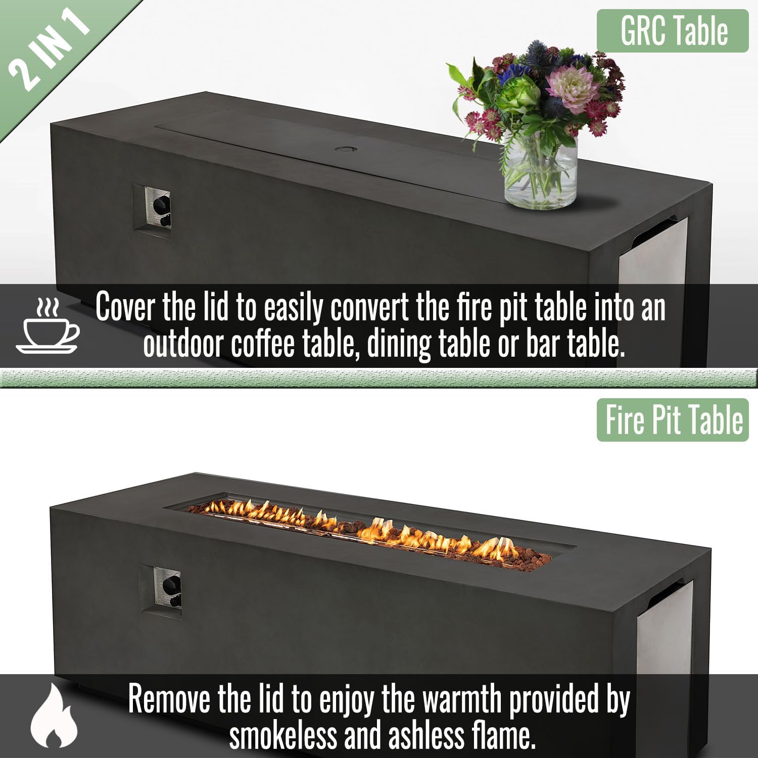 buy 70 inch propane fire pit table,70 inch fire pit table pros cons,best concrete fire pit table for patio,FammyLoft propane fire pit honest,rectangle gas fire pit worth buying,60,000 BTU fire pit table features performance testing and real-world results