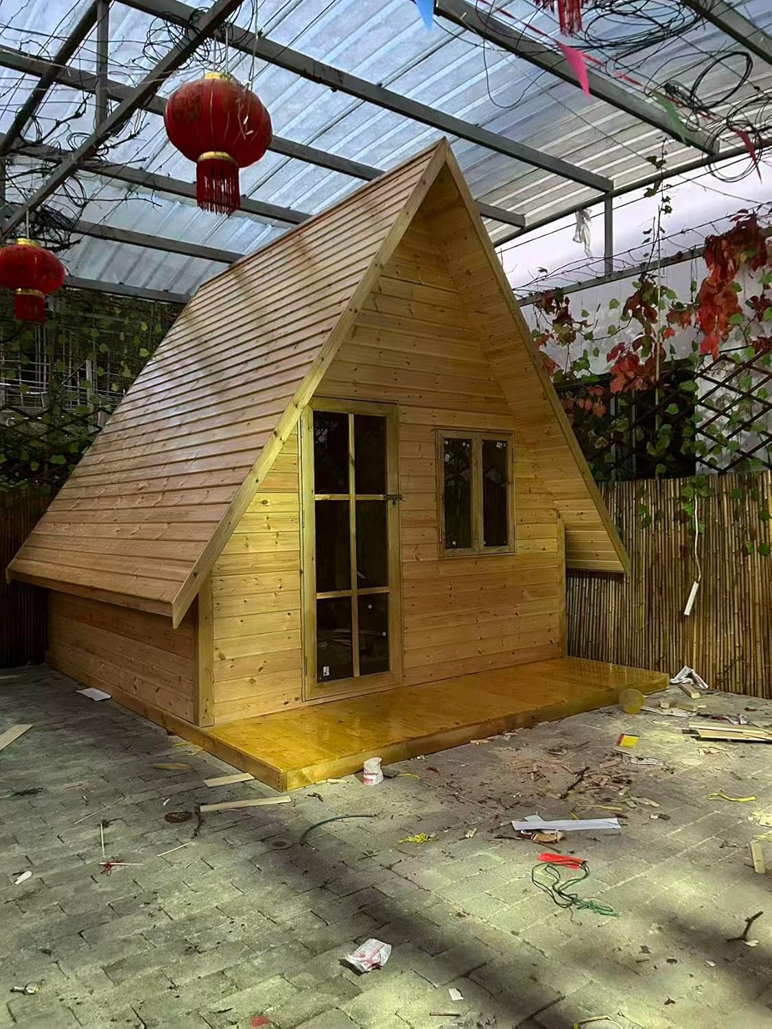 buy A-frame wooden cabin,best A-frame cabin for glamping,A-frame wooden cabin pros cons,A-frame cabin vs tiny house,should I buy an A-frame cabin,A-frame cabin worth buying unboxing and complete package contents