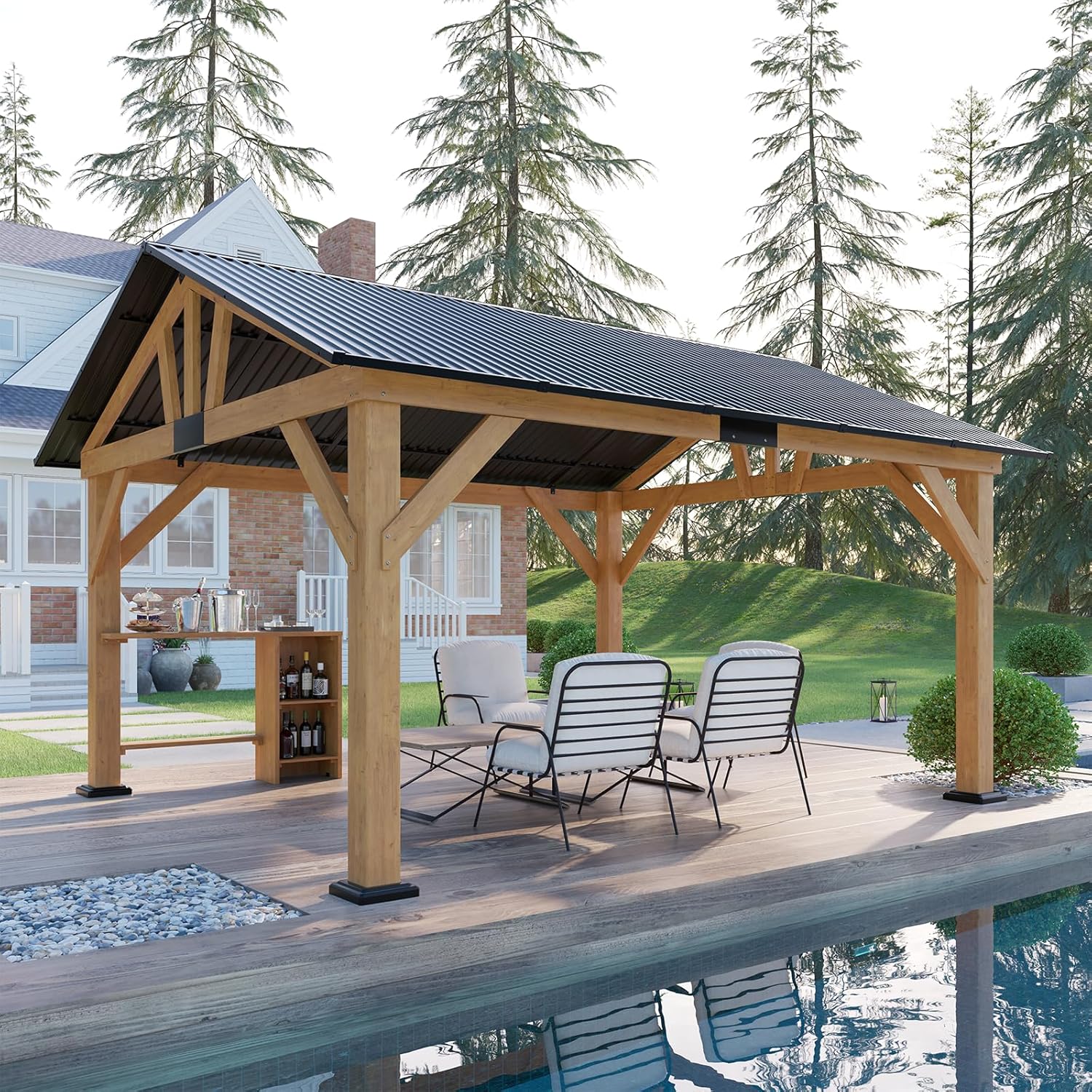 Image 1 of buy AMERLIFE wood gazebo