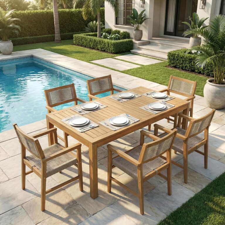 Image 1 of buy Acacia 7 piece outdoor dining set