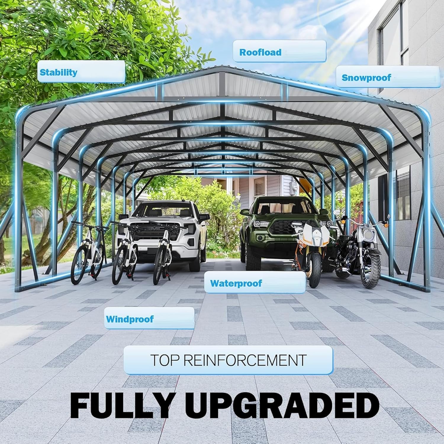 buy AirWire heavy duty carport,AirWire carport pros cons,best metal carport for cars,heavy duty carport vs shelter,should I buy AirWire carport,AirWire carport worth buying unboxing and complete package contents