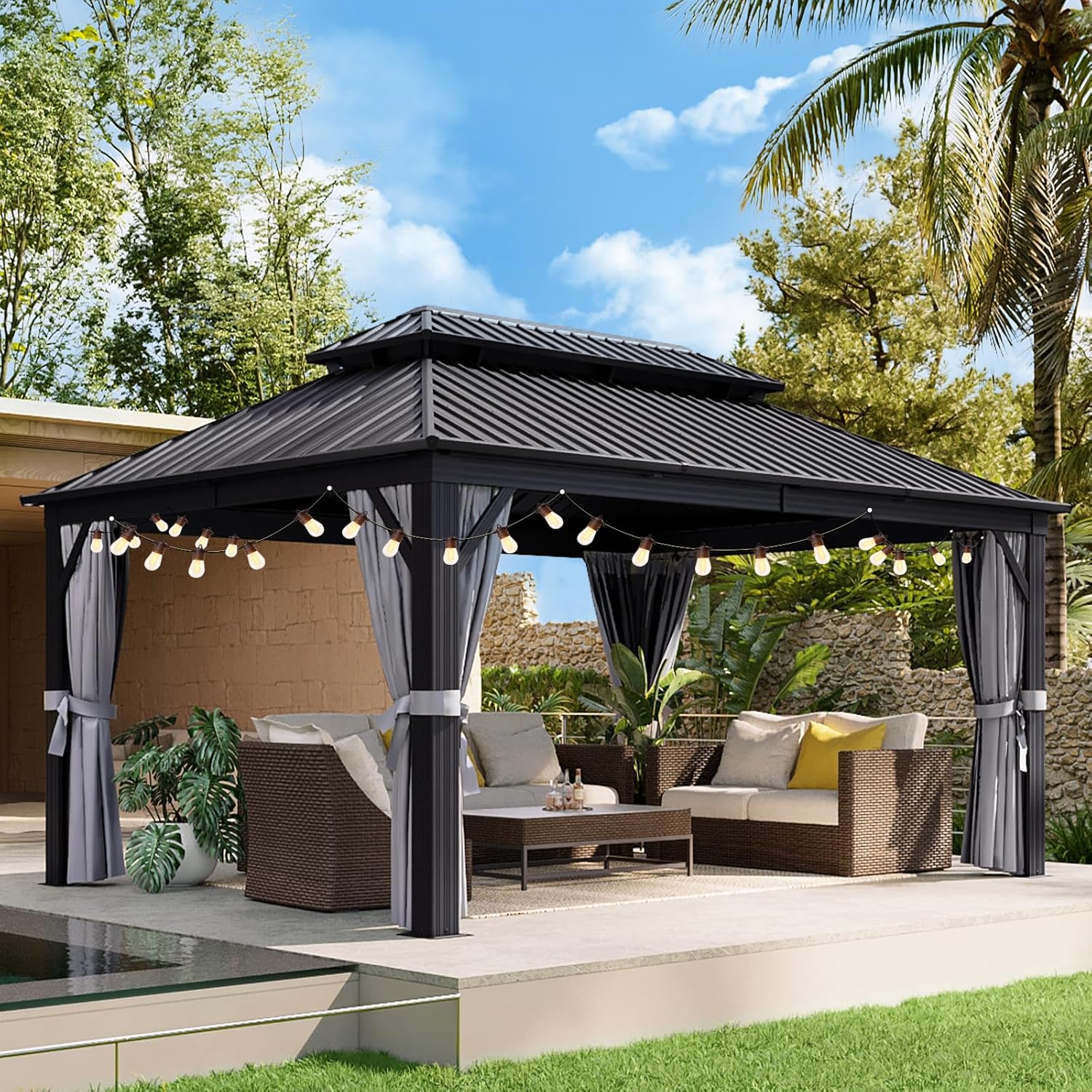 Image 1 of buy Aoxun hardtop gazebo