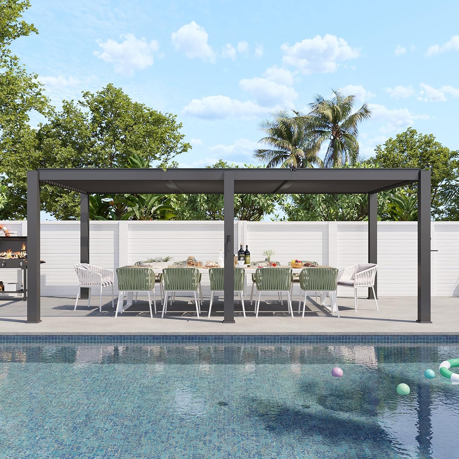 Image 1 of buy Aoxun louvered pergola